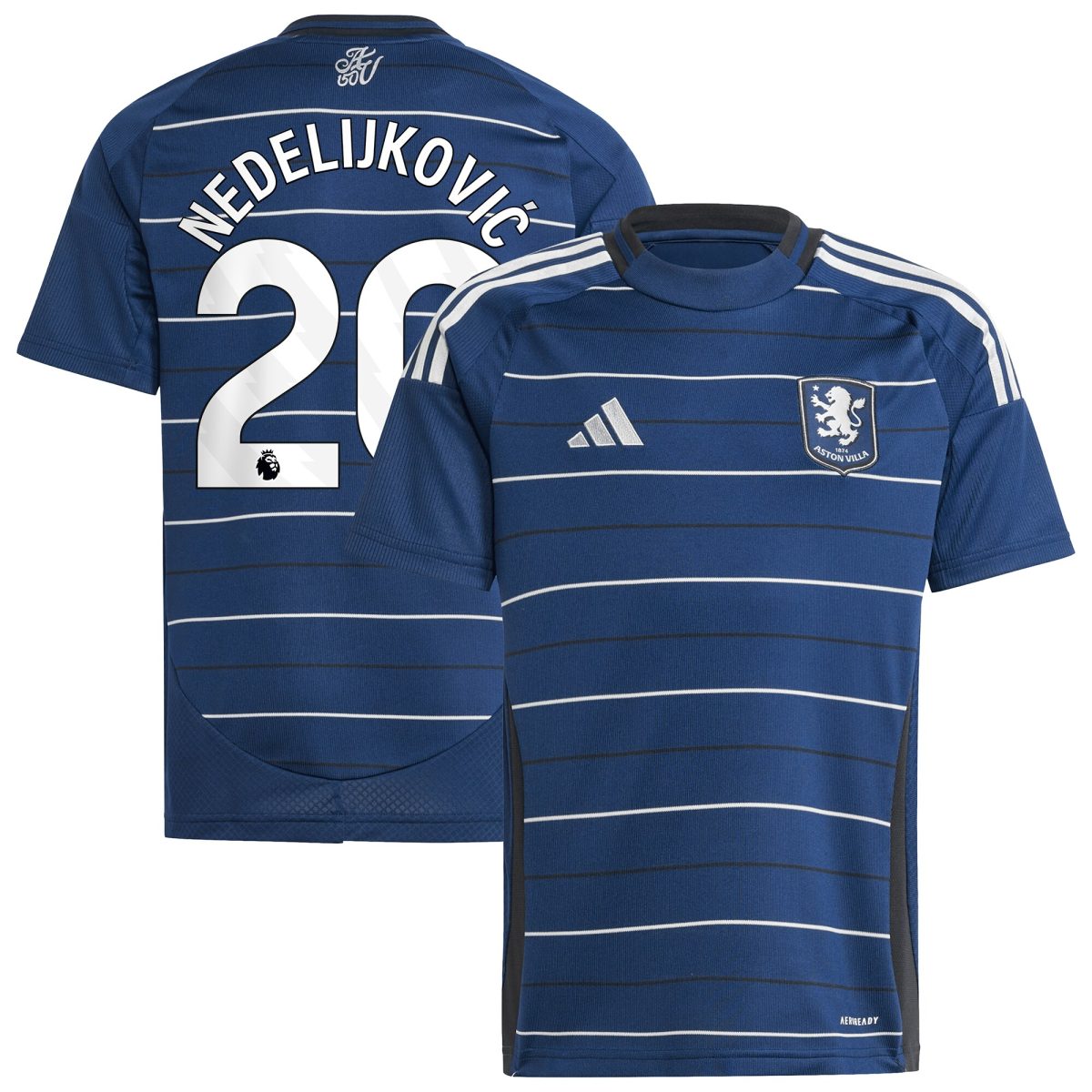 aston villa adidas third shirt 2024-25 – kids with nedeljković 20 printing Collection - Official Aston Villa Shirts & Jerseys