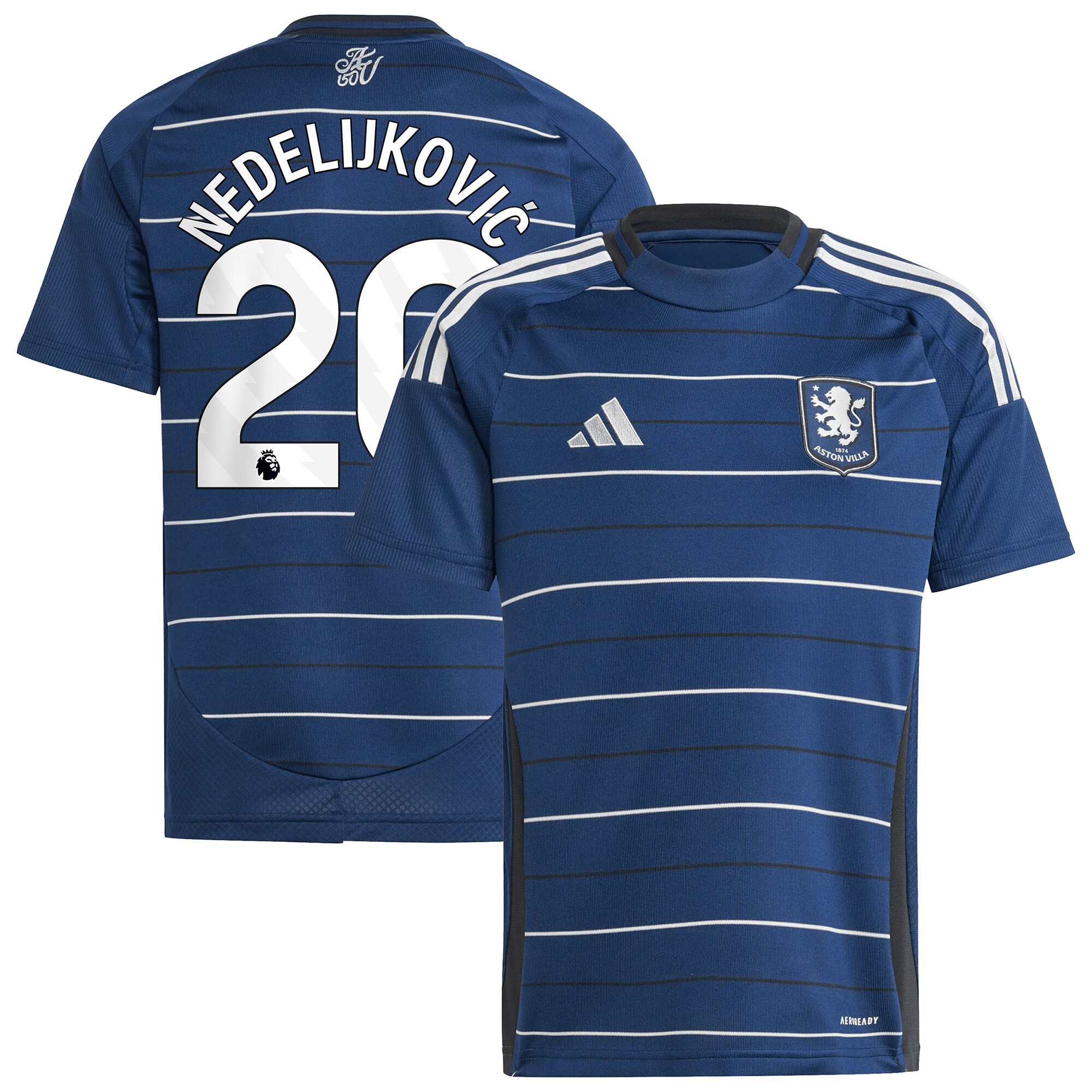 aston villa adidas third shirt 2024-25 – kids with nedeljković 20 printing Collection - Official Aston Villa Shirts & Jerseys