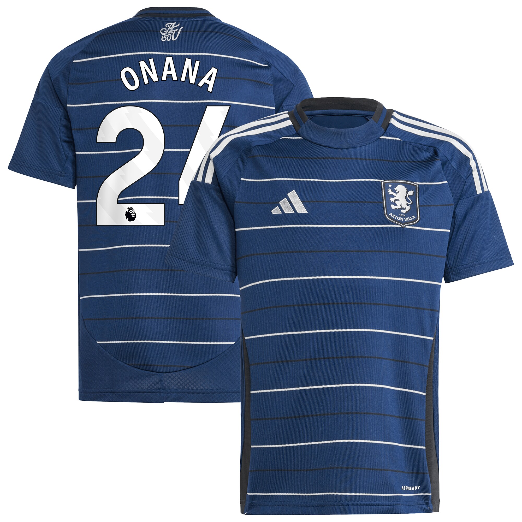 aston villa adidas third shirt 2024-25 – kids with onana 24 printing Collection - Official Aston Villa Shirts & Jerseys