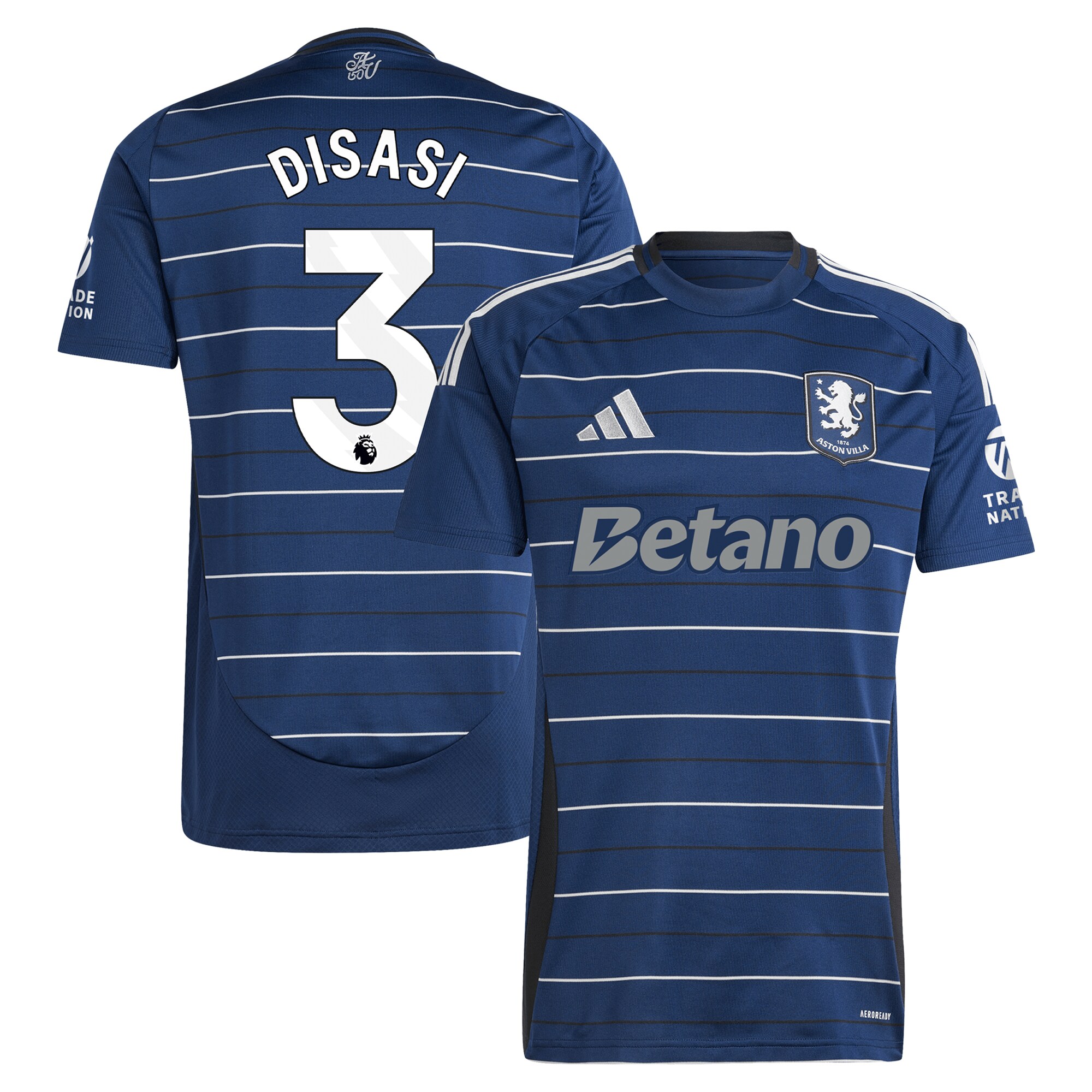aston villa adidas third shirt 2024-25 with disasi 3 printing Collection - Official Aston Villa Shirts & Jerseys
