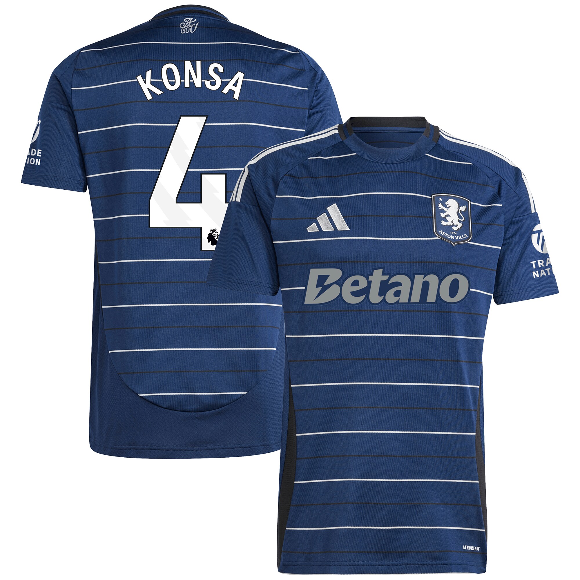 aston villa adidas third shirt 2024-25 with konsa 4 printing Collection - Official Aston Villa Shirts & Jerseys