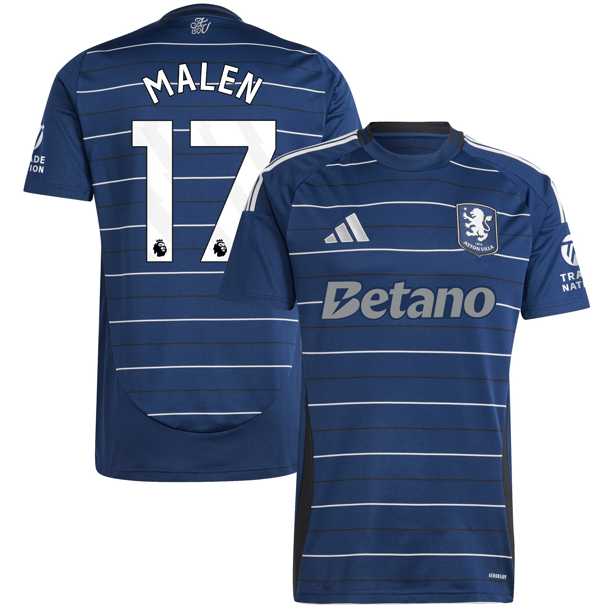 aston villa adidas third shirt 2024-25 with malen 17 printing Collection - Official Aston Villa Shirts & Jerseys