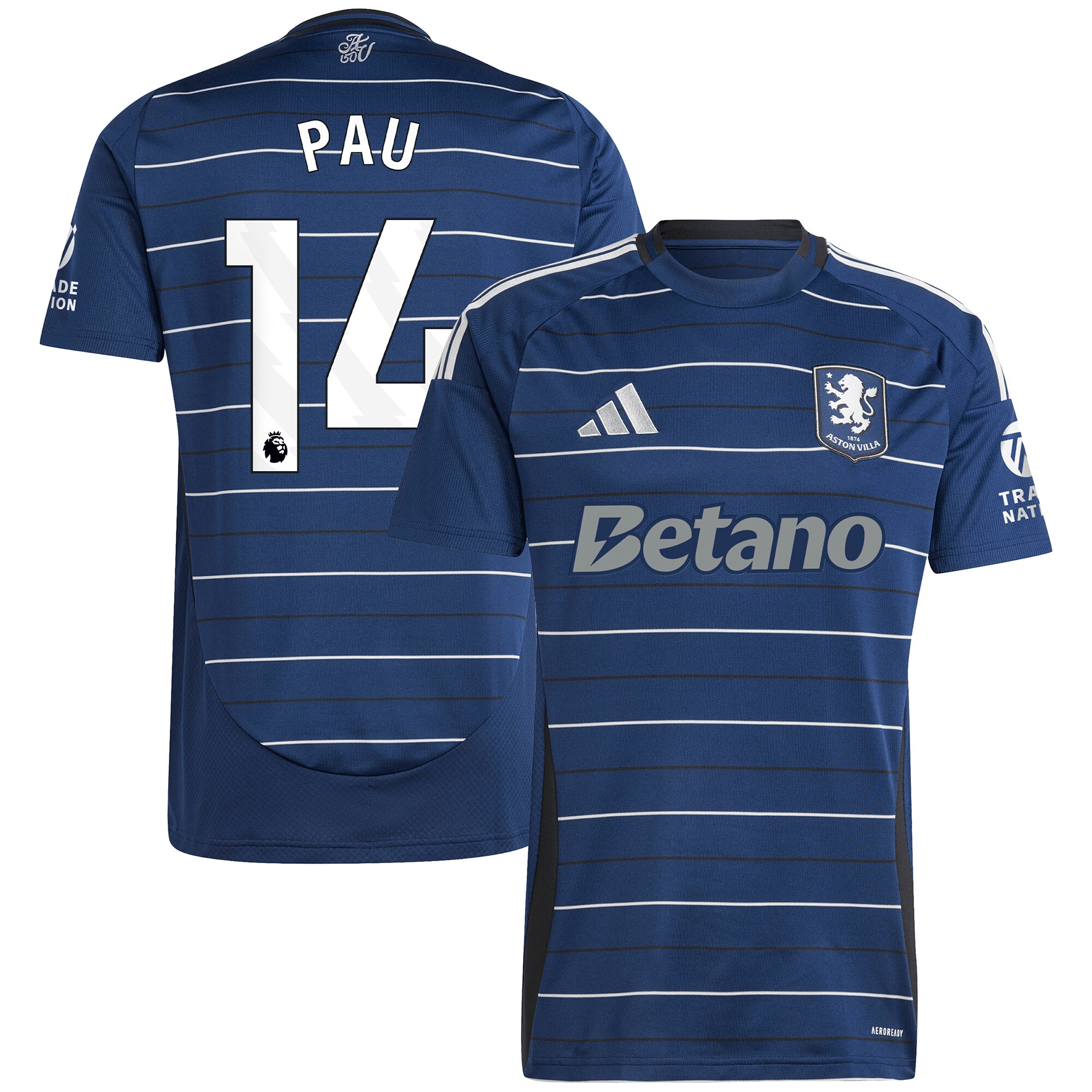 aston villa adidas third shirt 2024-25 with pau 14 printing Collection - Official Aston Villa Shirts & Jerseys