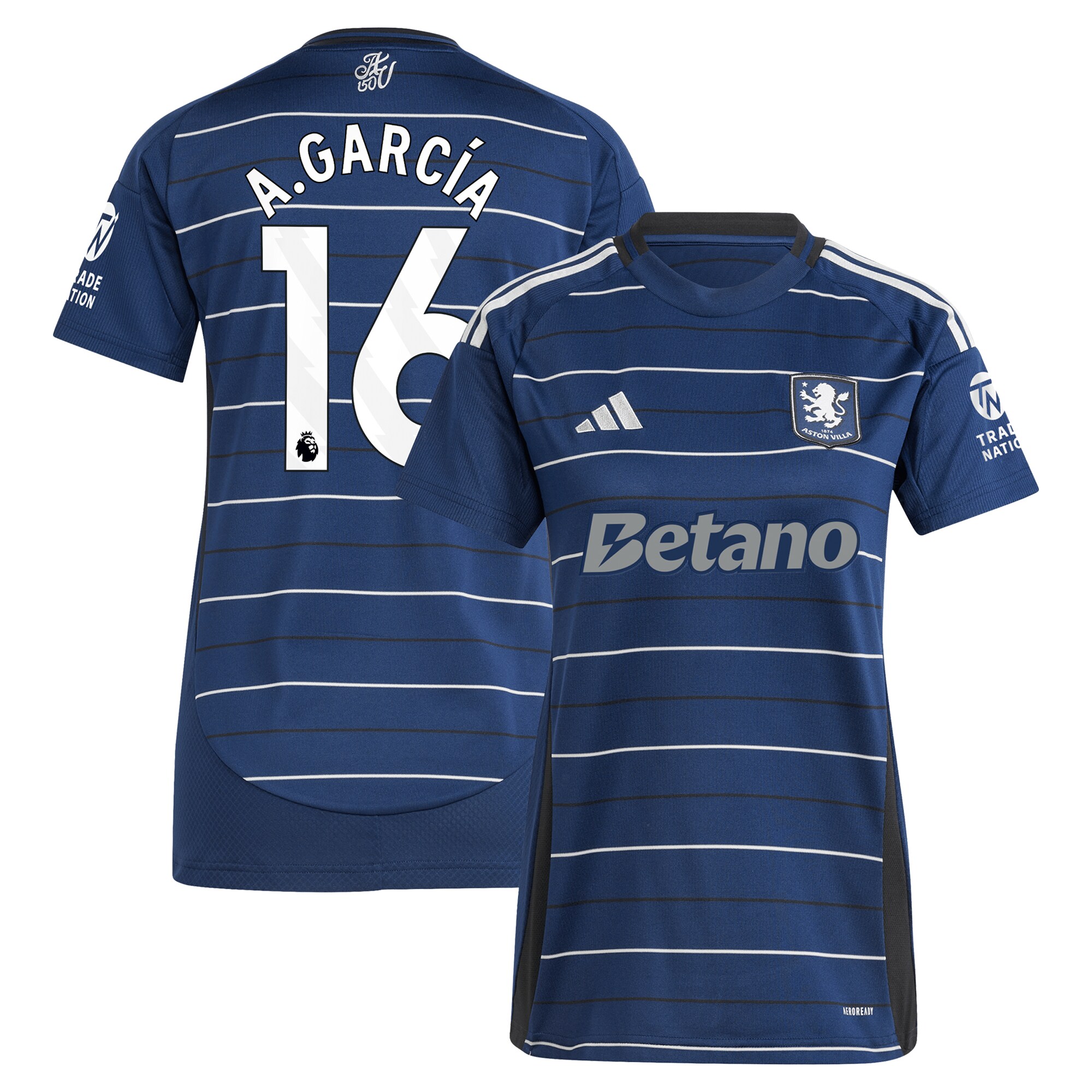 aston villa adidas third shirt 2024-25 – womens with a.garcía 16 printing Collection - Official Aston Villa Shirts & Jerseys