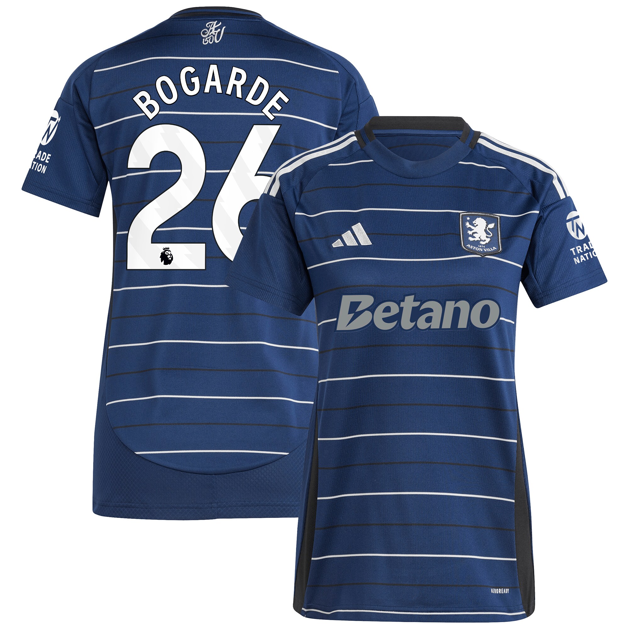 aston villa adidas third shirt 2024-25 – womens with bogarde 26 printing Collection - Official Aston Villa Shirts & Jerseys