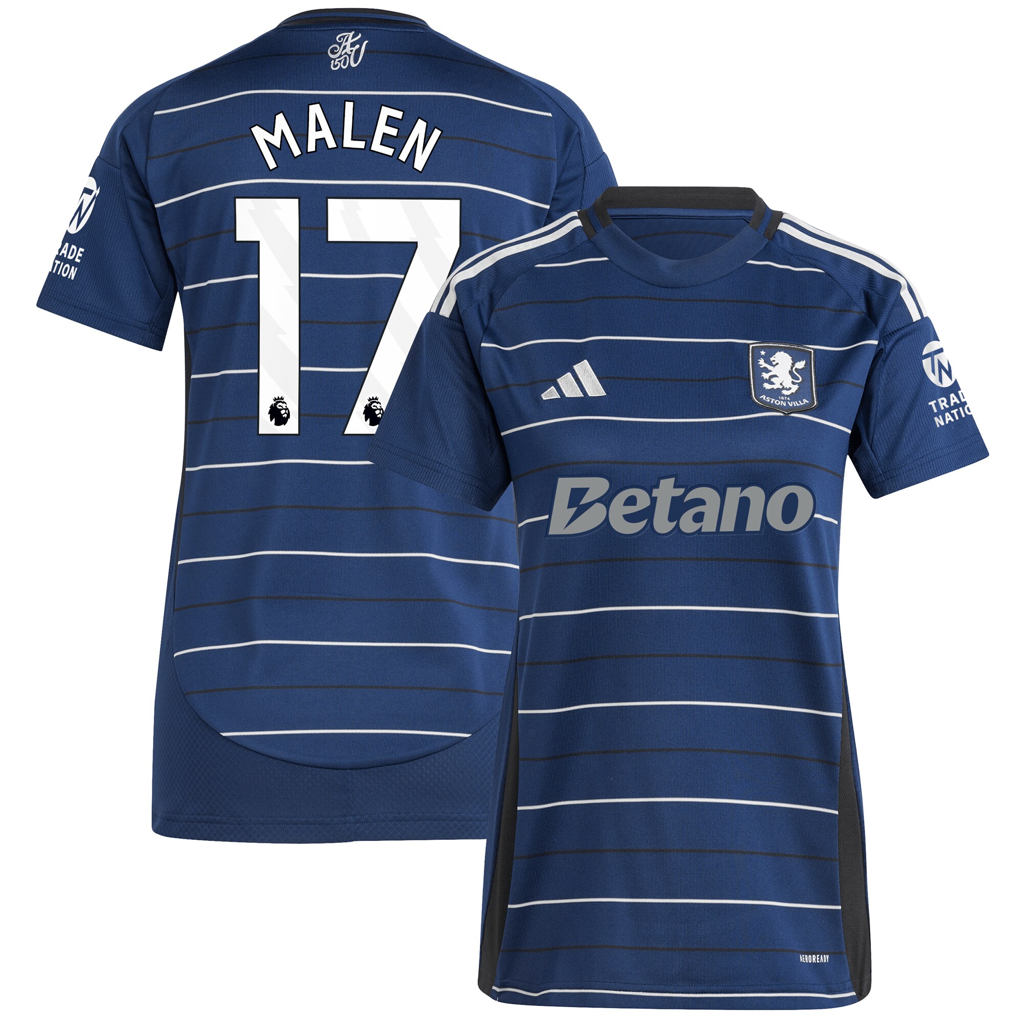 aston villa adidas third shirt 2024-25 – womens with malen 17 printing Collection - Official Aston Villa Shirts & Jerseys