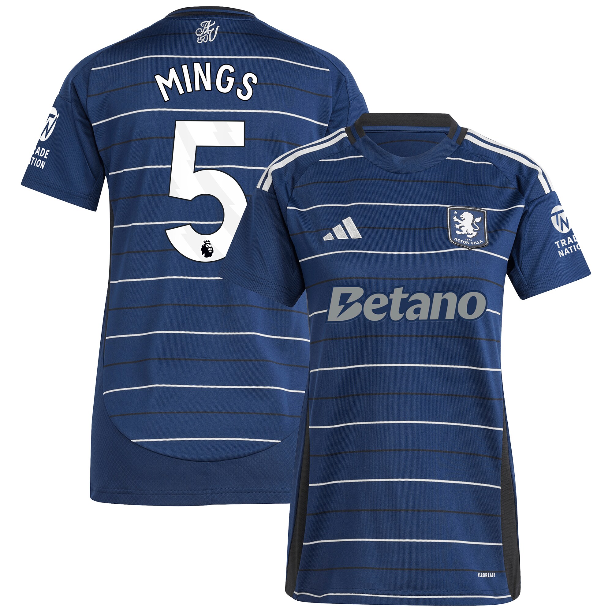 aston villa adidas third shirt 2024-25 – womens with mings 5 printing Collection - Official Aston Villa Shirts & Jerseys