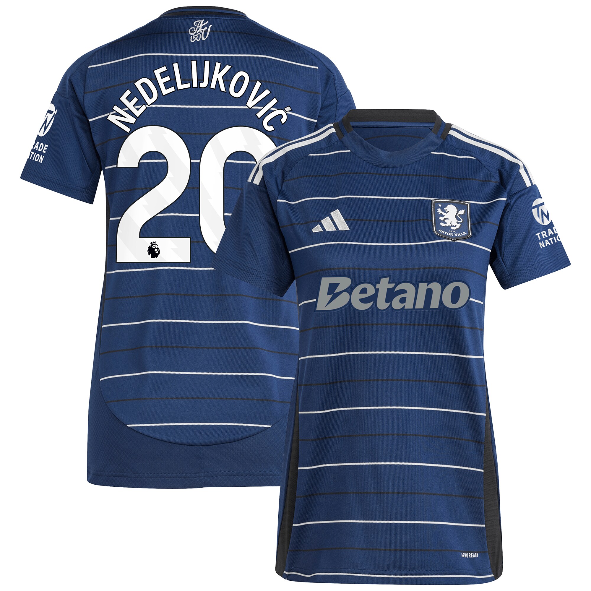 aston villa adidas third shirt 2024-25 – womens with nedeljković 20 printing Collection - Official Aston Villa Shirts & Jerseys