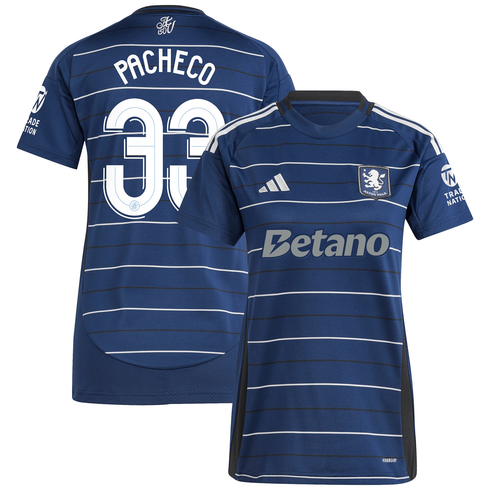 aston villa adidas third shirt 2024-25 – womens with pacheco 33 cup printing Collection - Official Aston Villa Shirts & Jerseys