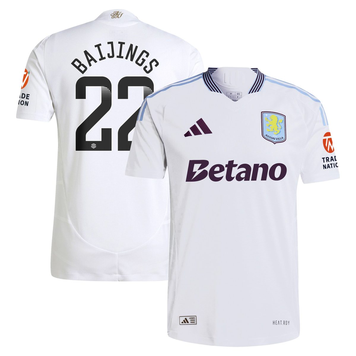 aston villa adidas wsl away authentic shirt 2024-25 with baijings 22 printing Collection - Official Aston Villa Shirts & Jerseys