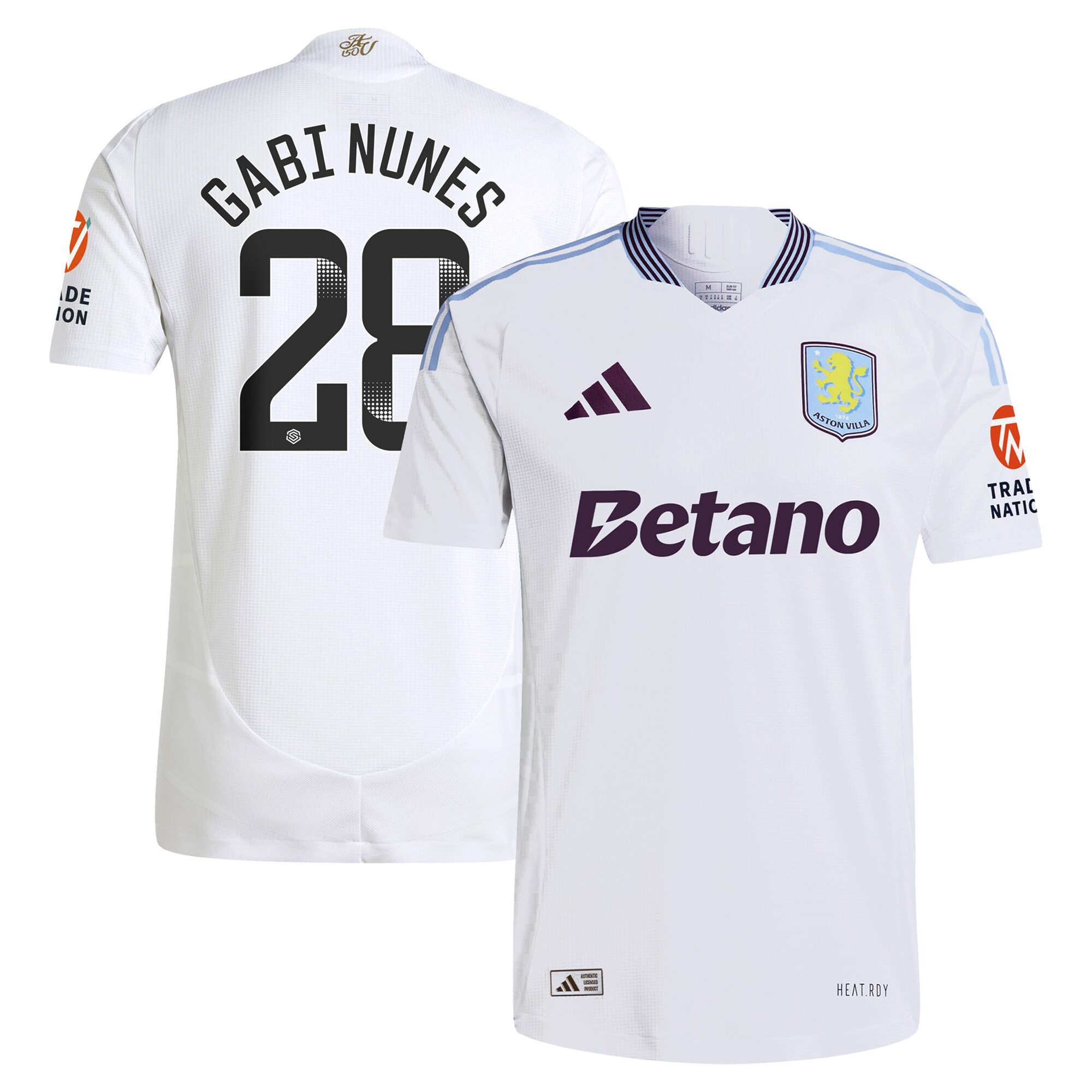 aston villa adidas wsl away authentic shirt 2024-25 with gabi nunes 28 printing Collection - Official Aston Villa Shirts & Jerseys