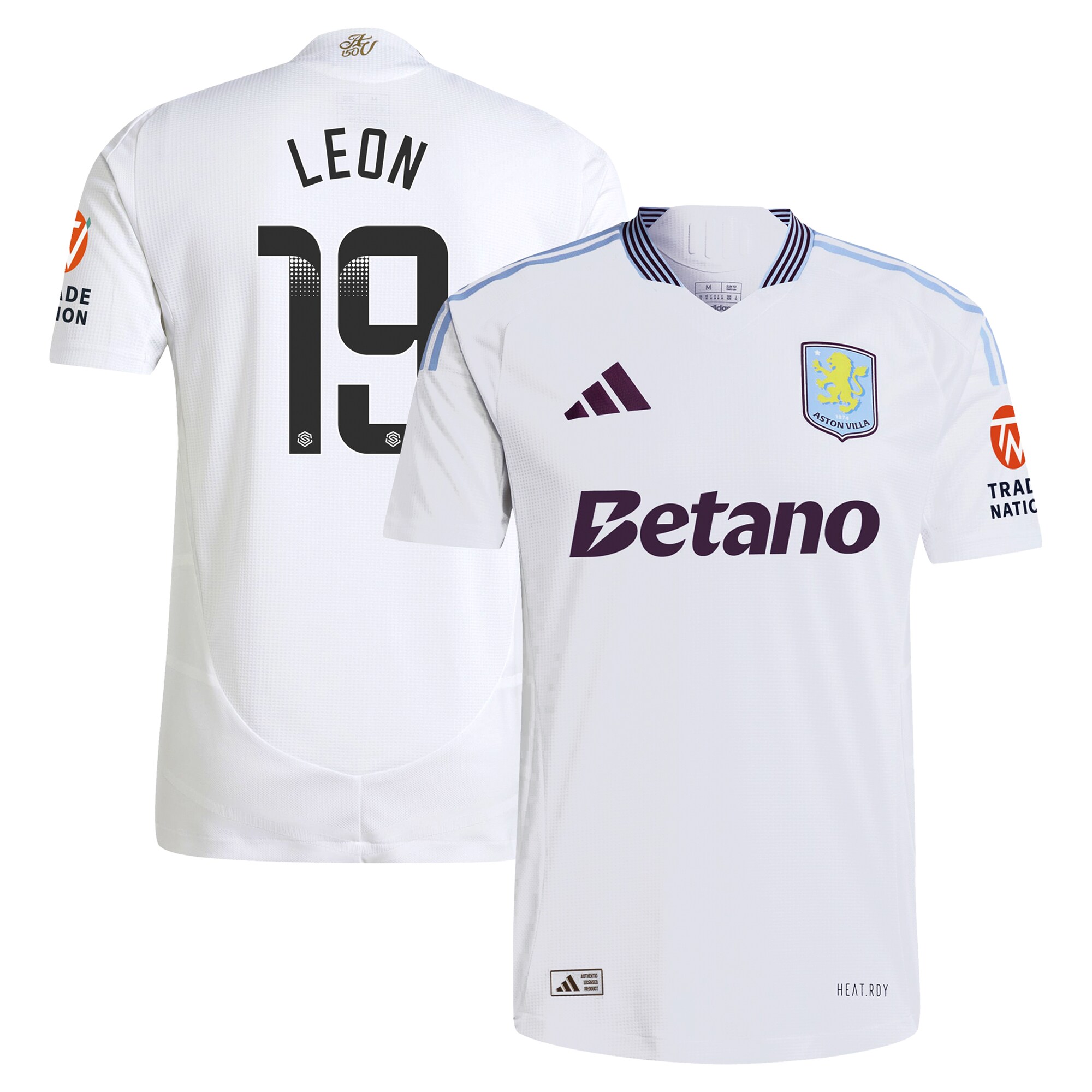aston villa adidas wsl away authentic shirt 2024-25 with leon 19 printing Collection - Official Aston Villa Shirts & Jerseys