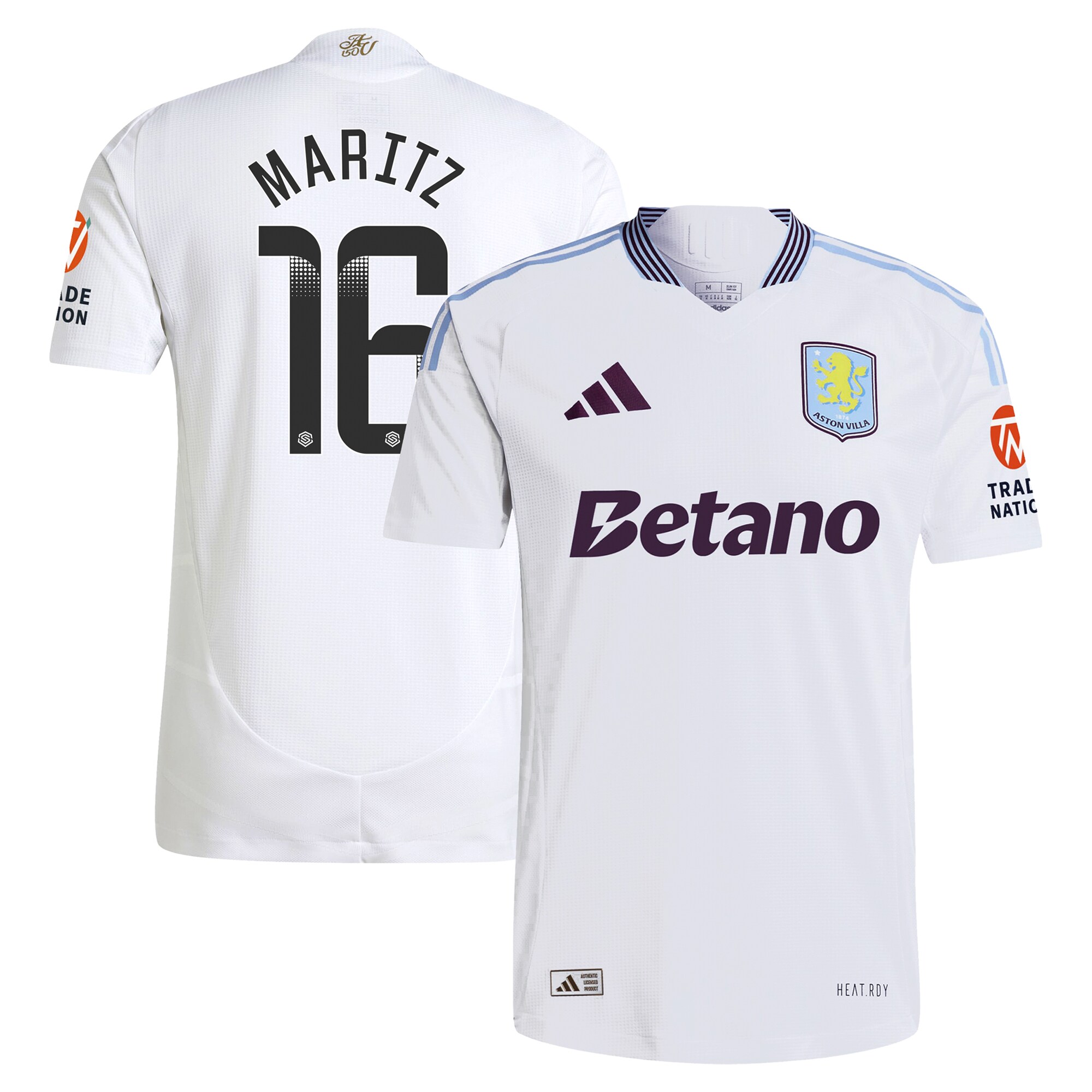 aston villa adidas wsl away authentic shirt 2024-25 with maritz 16 printing Collection - Official Aston Villa Shirts & Jerseys