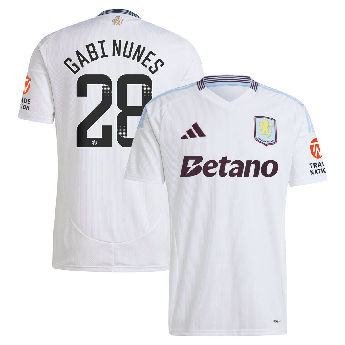 aston villa adidas wsl away shirt 2024-25 with gabi nunes 28 printing Collection - Official Aston Villa Shirts & Jerseys