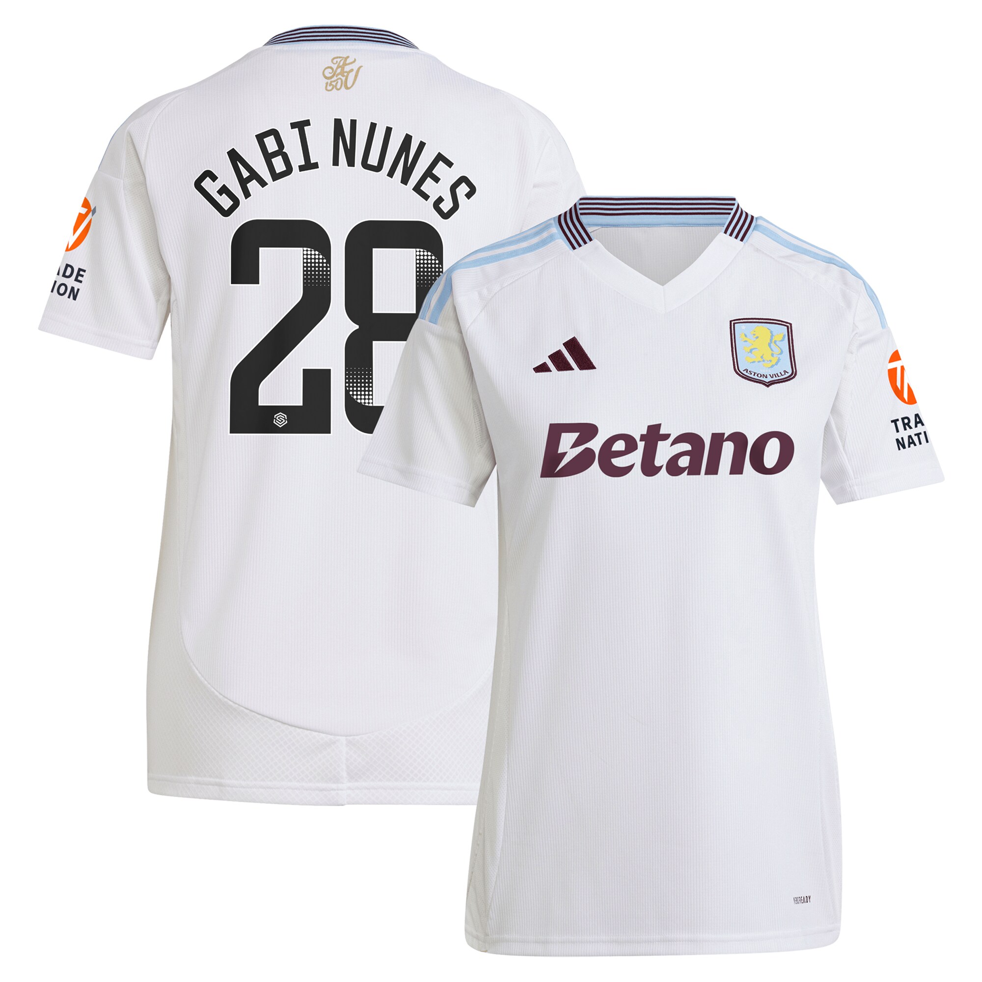 aston villa adidas wsl away shirt 2024-25 – womens with gabi nunes 28 printing Collection - Official Aston Villa Shirts & Jerseys