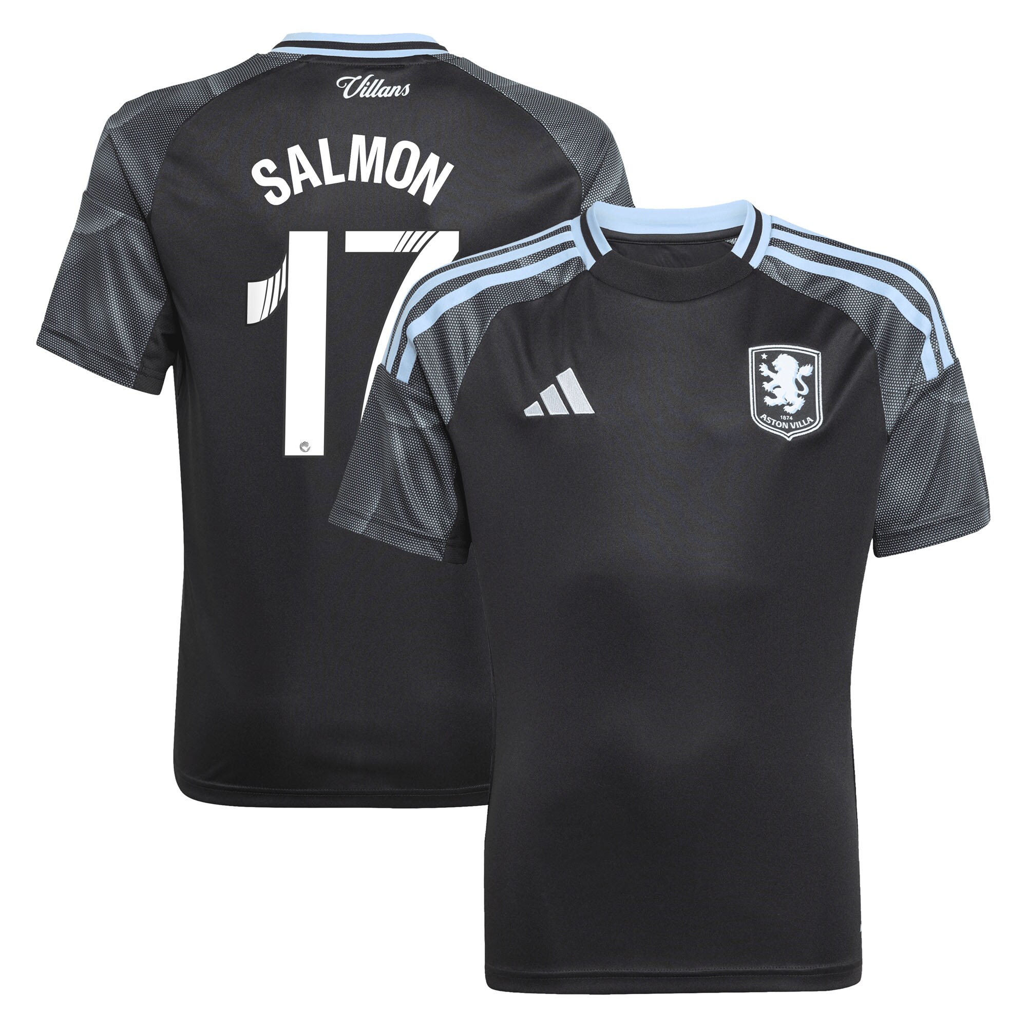 aston villa adidas wsl away shirt 2025-26 – kids with salmon 17 printing Collection - Official Aston Villa Shirts & Jerseys
