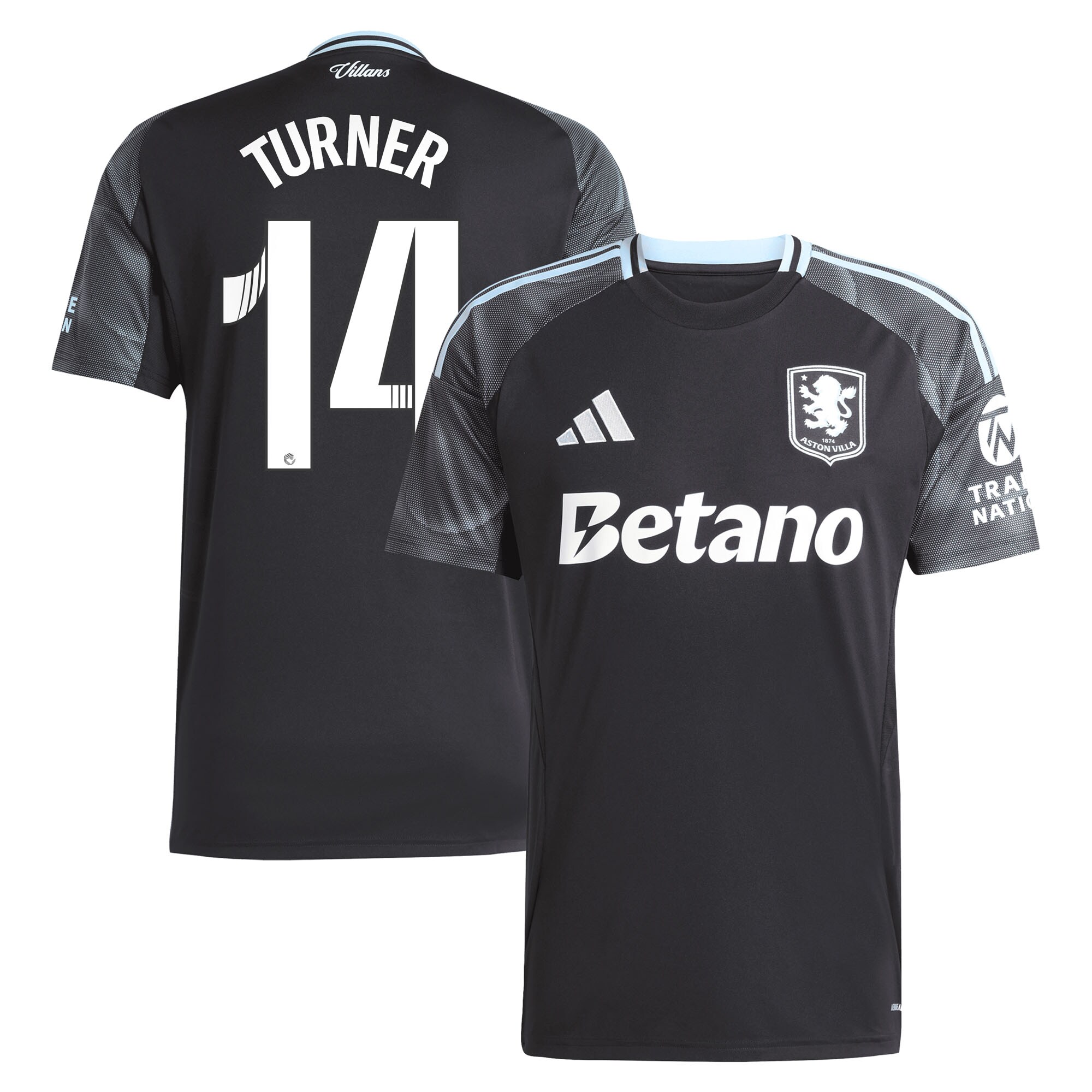 aston villa adidas wsl away shirt 2025-26 with turner 14 printing Collection - Official Aston Villa Shirts & Jerseys
