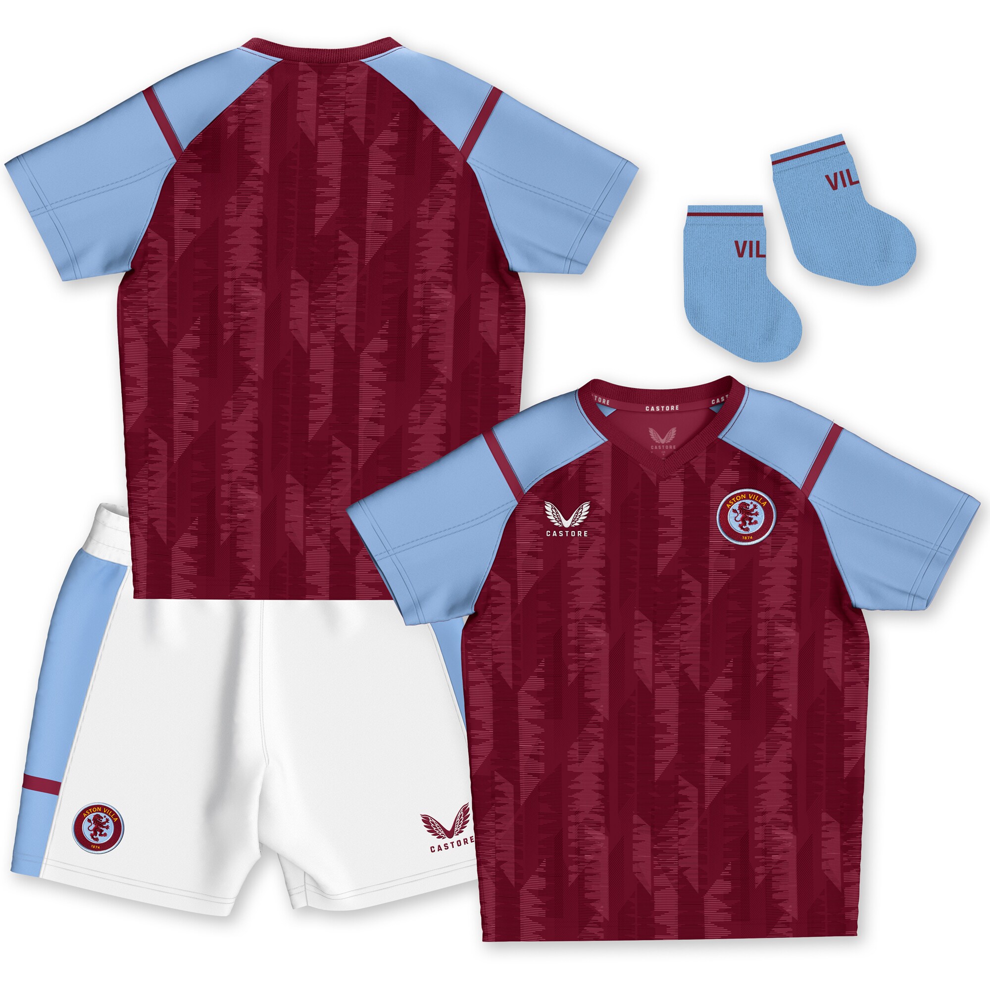 aston villa castore home baby kit 2023-24 Collection - Official Aston Villa Shirts & Jerseys