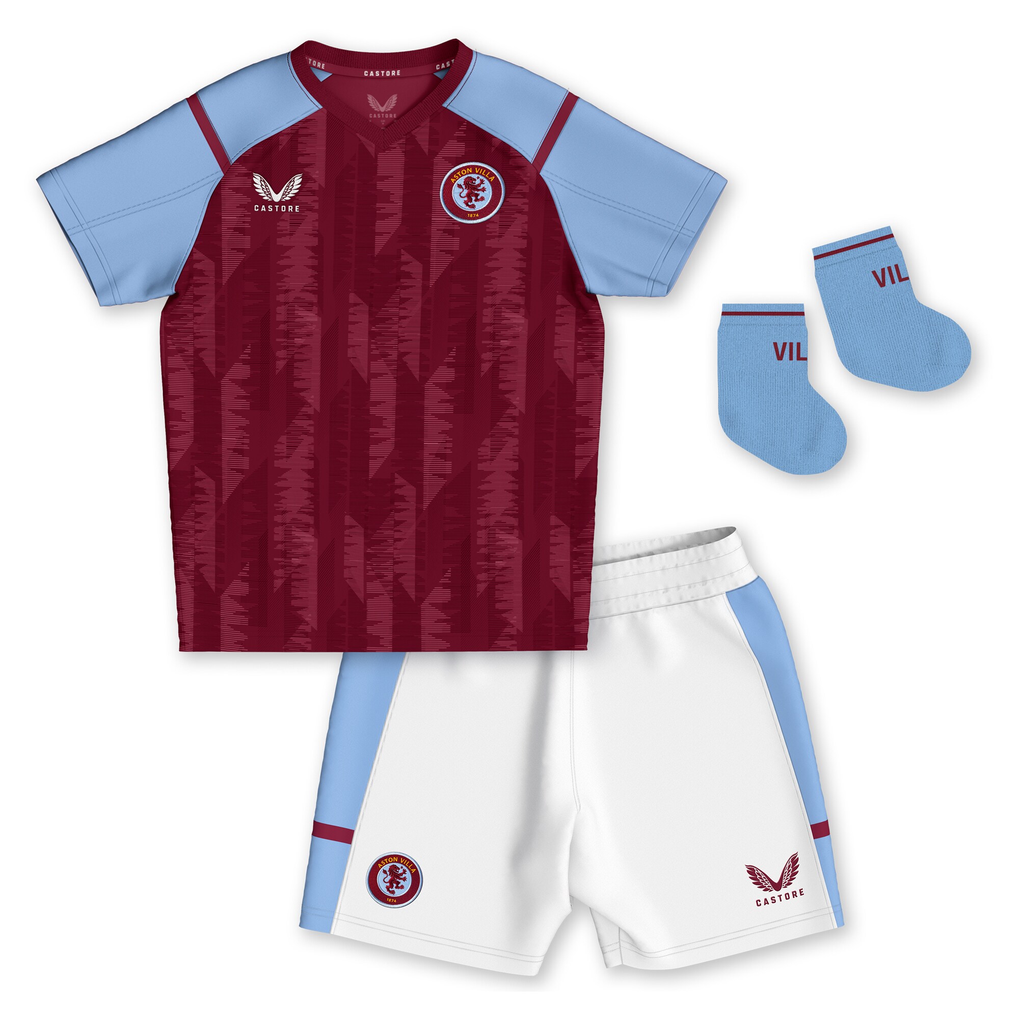aston villa castore home baby kit 2023-24 Collection - Official Aston Villa Shirts & Jerseys