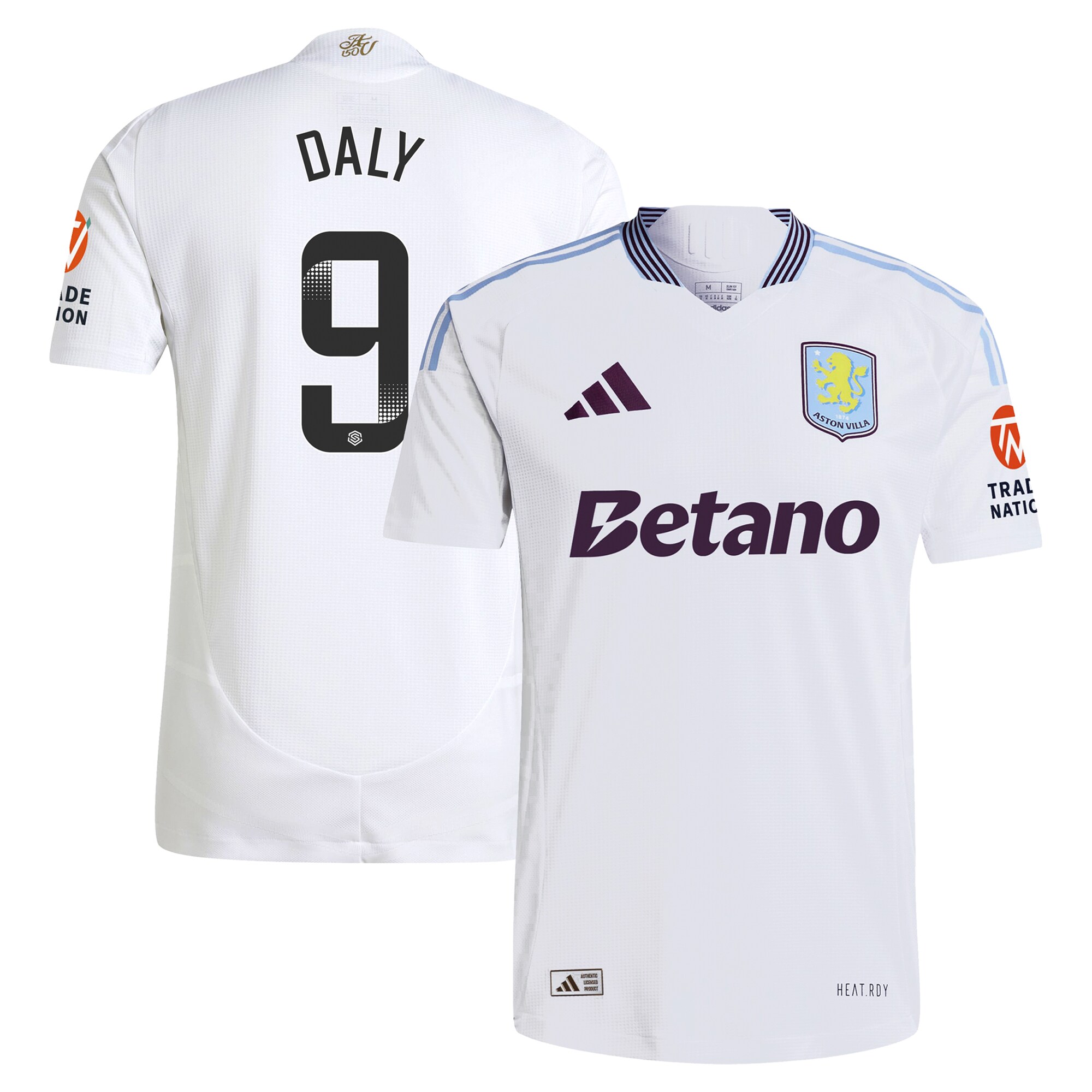 aston villa wsl adidas away authentic shirt 2024-25 with daly 9 printing Collection - Official Aston Villa Shirts & Jerseys