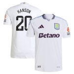 aston villa wsl adidas away authentic shirt 2024-25 with hanson 20 printing Collection - Official Aston Villa Shirts & Jerseys