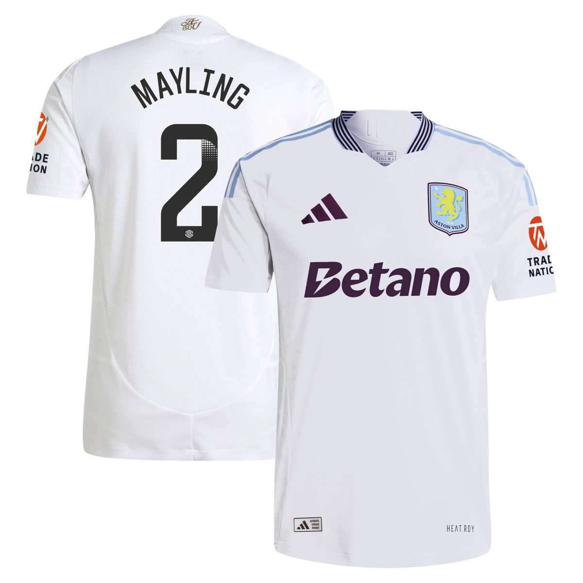 aston villa wsl adidas away authentic shirt 2024-25 with mayling 2 printing Collection - Official Aston Villa Shirts & Jerseys