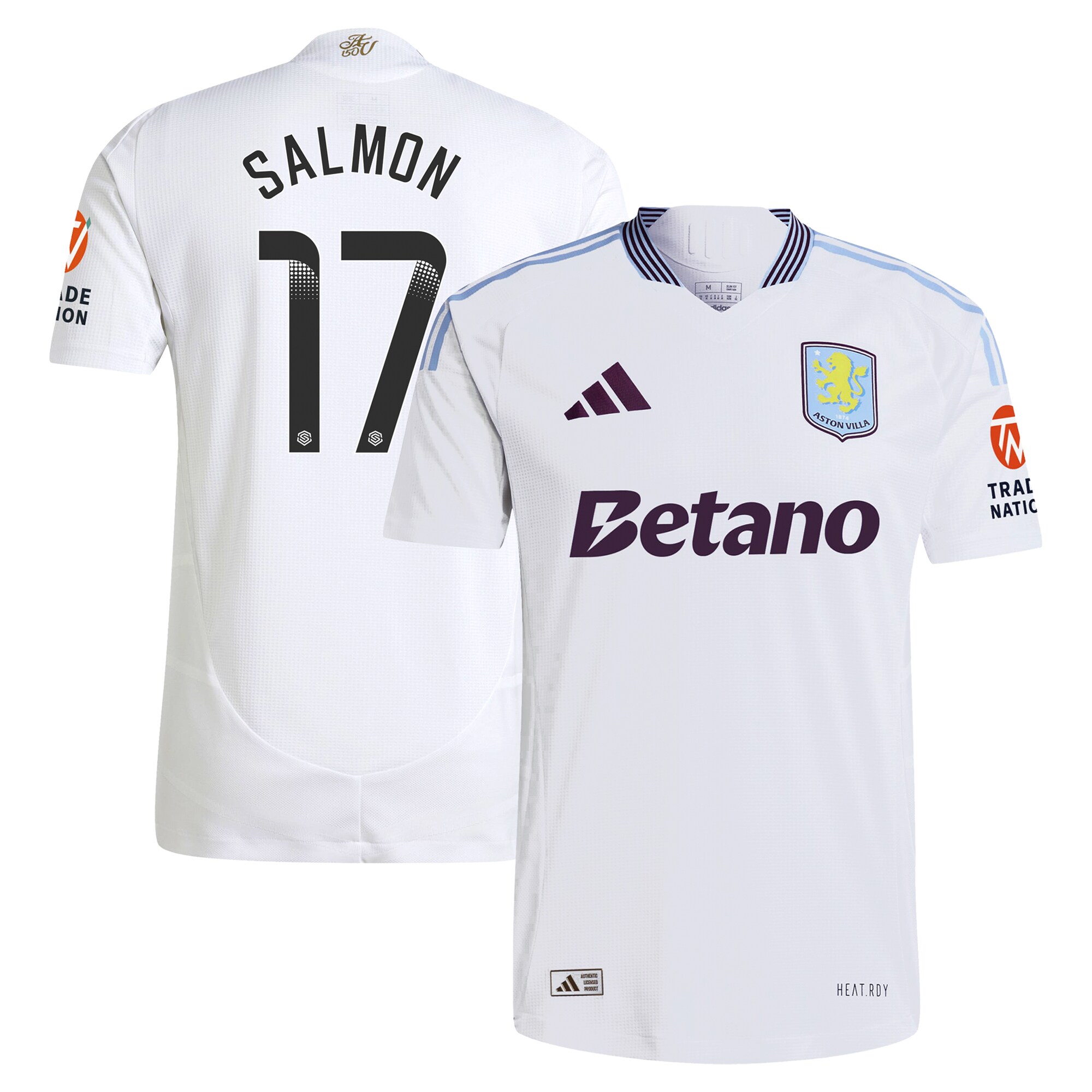 aston villa wsl adidas away authentic shirt 2024-25 with salmon 17 printing Collection - Official Aston Villa Shirts & Jerseys