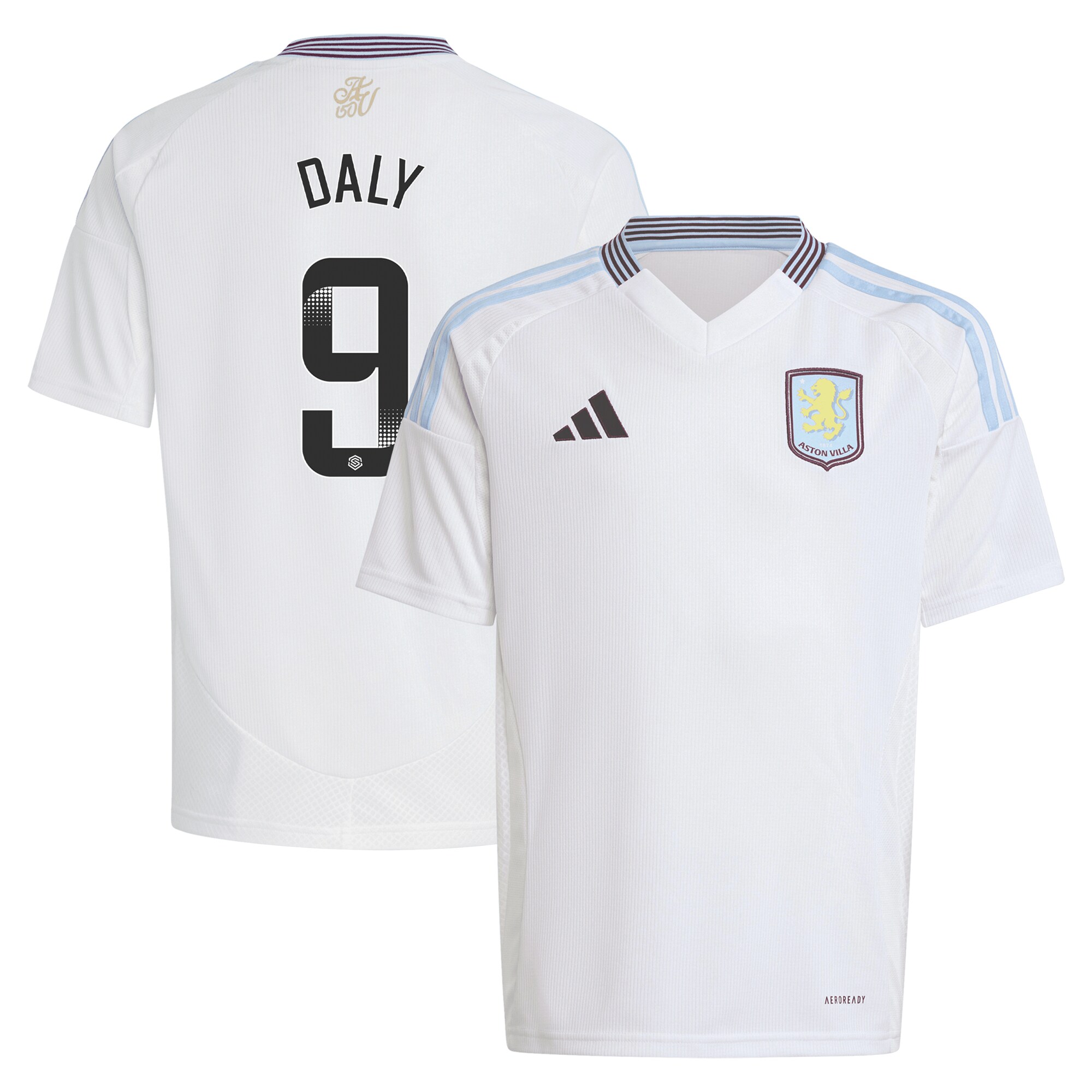 aston villa wsl adidas away shirt 2024-25 – kids with daly 9 printing Collection - Official Aston Villa Shirts & Jerseys
