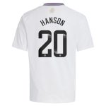 aston villa wsl adidas away shirt 2024-25 – kids with hanson 20 printing Collection - Official Aston Villa Shirts & Jerseys