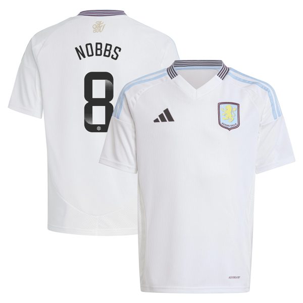 aston villa wsl adidas away shirt 2024-25 – kids with nobbs 8 printing Collection - Official Aston Villa Shirts & Jerseys