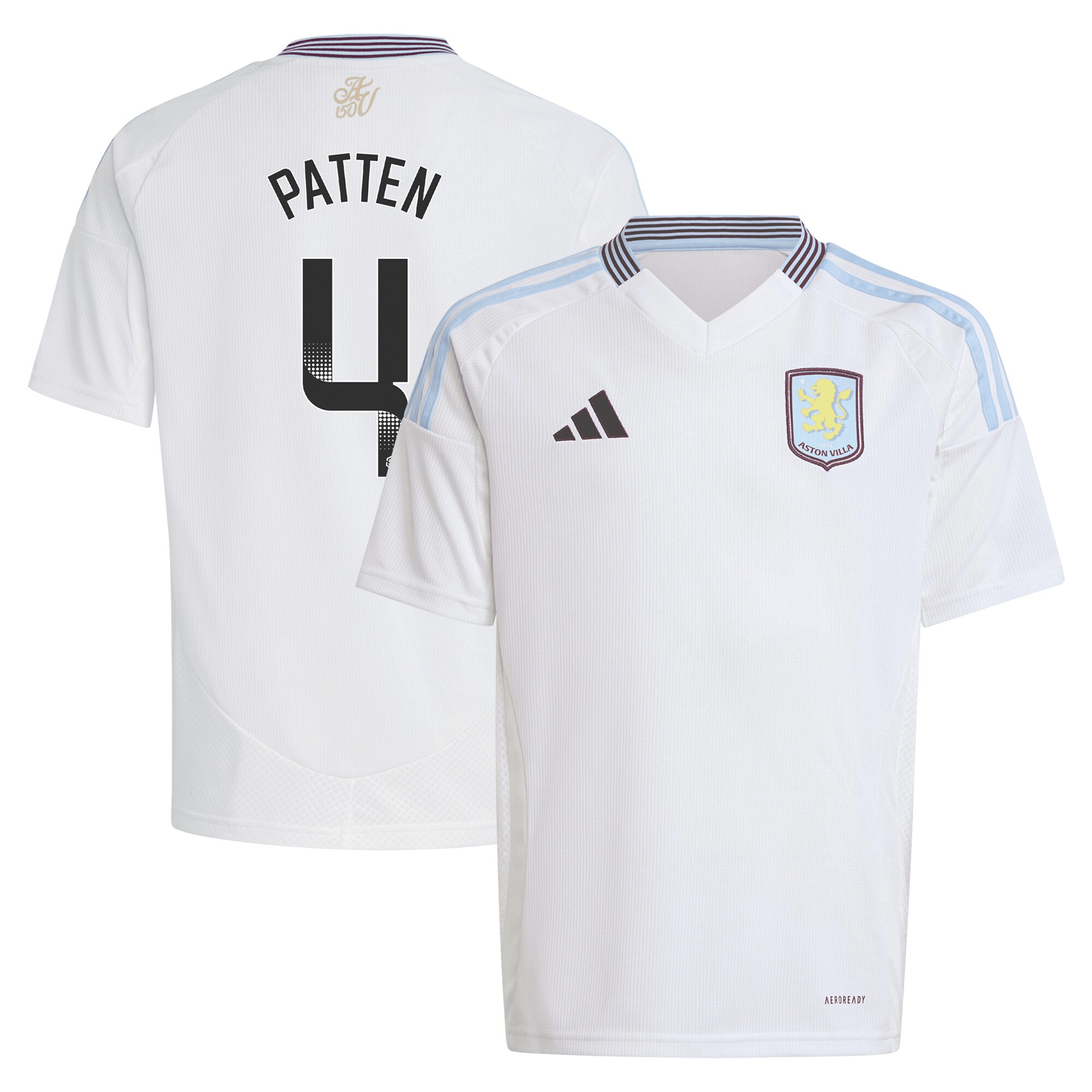 aston villa wsl adidas away shirt 2024-25 – kids with patten 4 printing Collection - Official Aston Villa Shirts & Jerseys