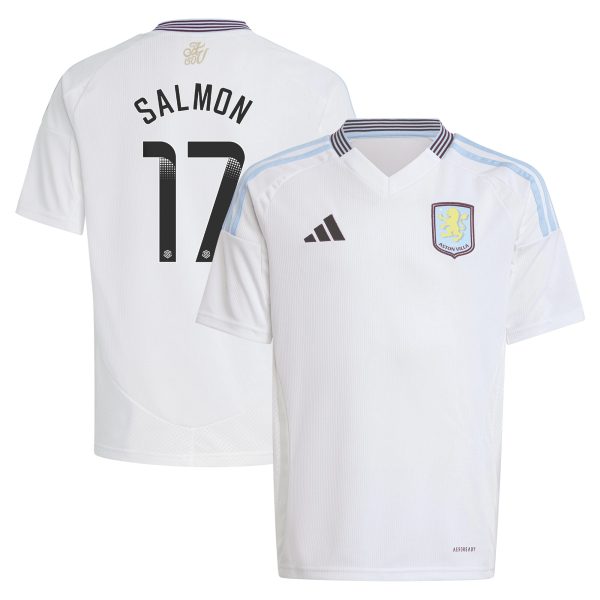 aston villa wsl adidas away shirt 2024-25 – kids with salmon 17 printing Collection - Official Aston Villa Shirts & Jerseys