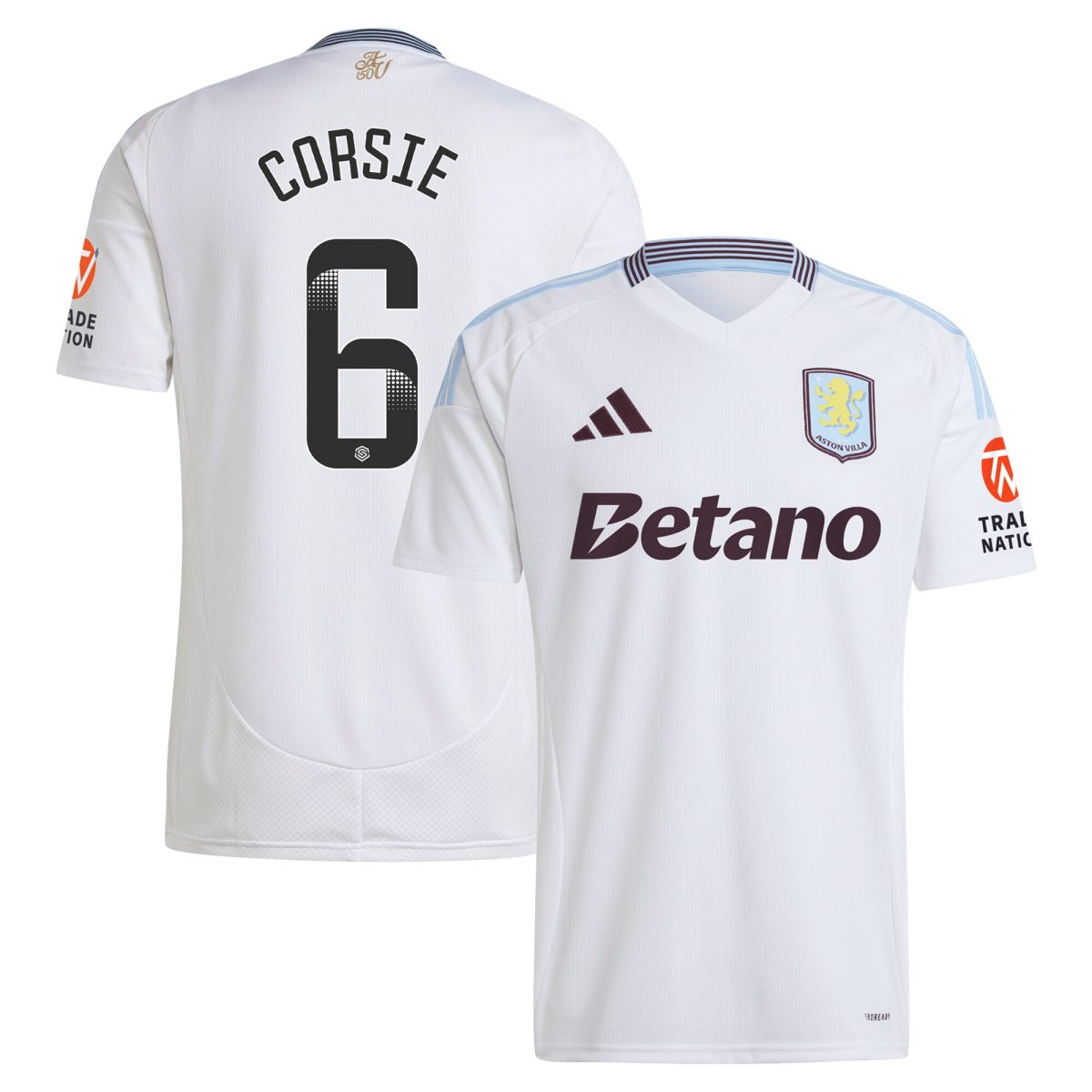 aston villa wsl adidas away shirt 2024-25 with corsie 6 printing Collection - Official Aston Villa Shirts & Jerseys