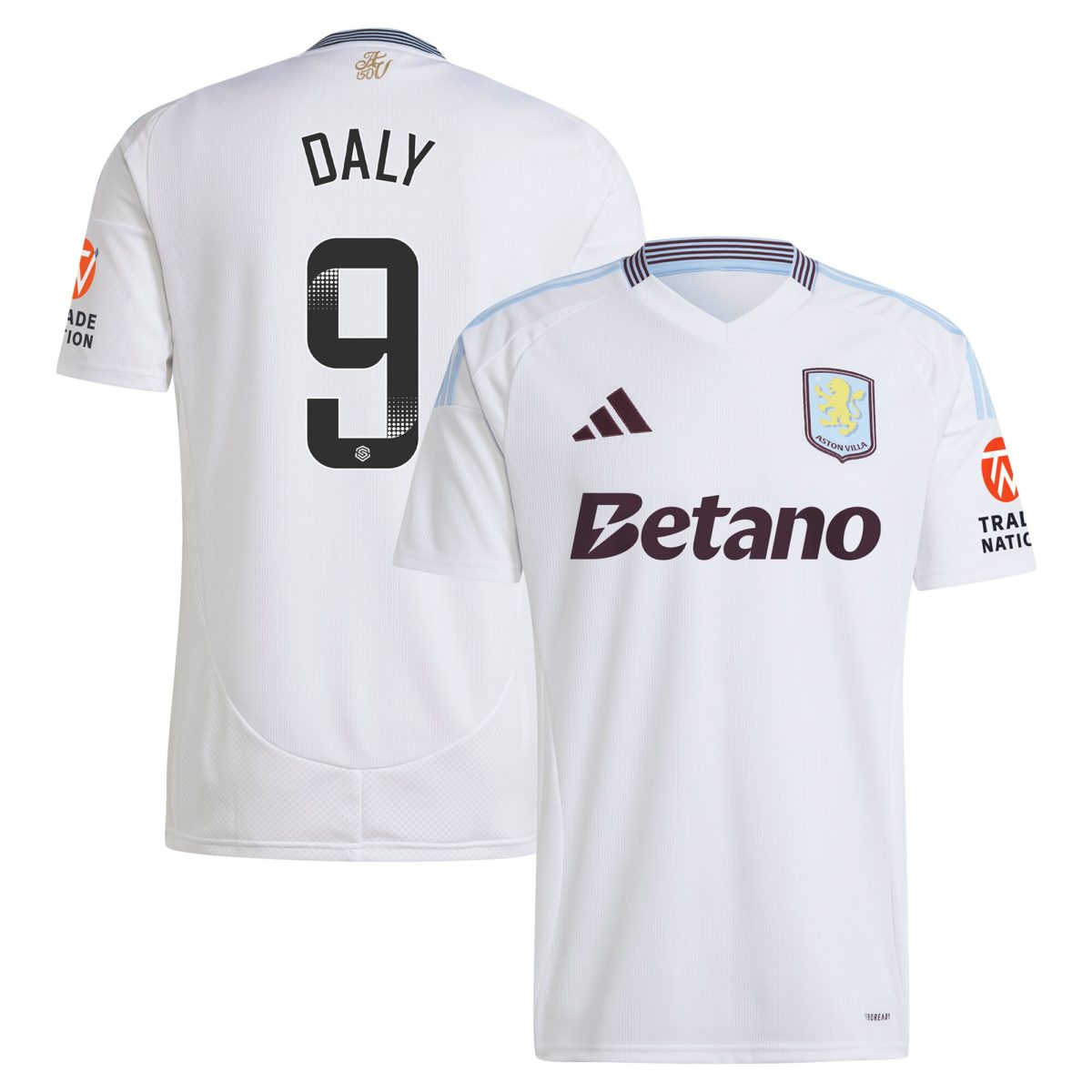 aston villa wsl adidas away shirt 2024-25 with daly 9 printing Collection - Official Aston Villa Shirts & Jerseys