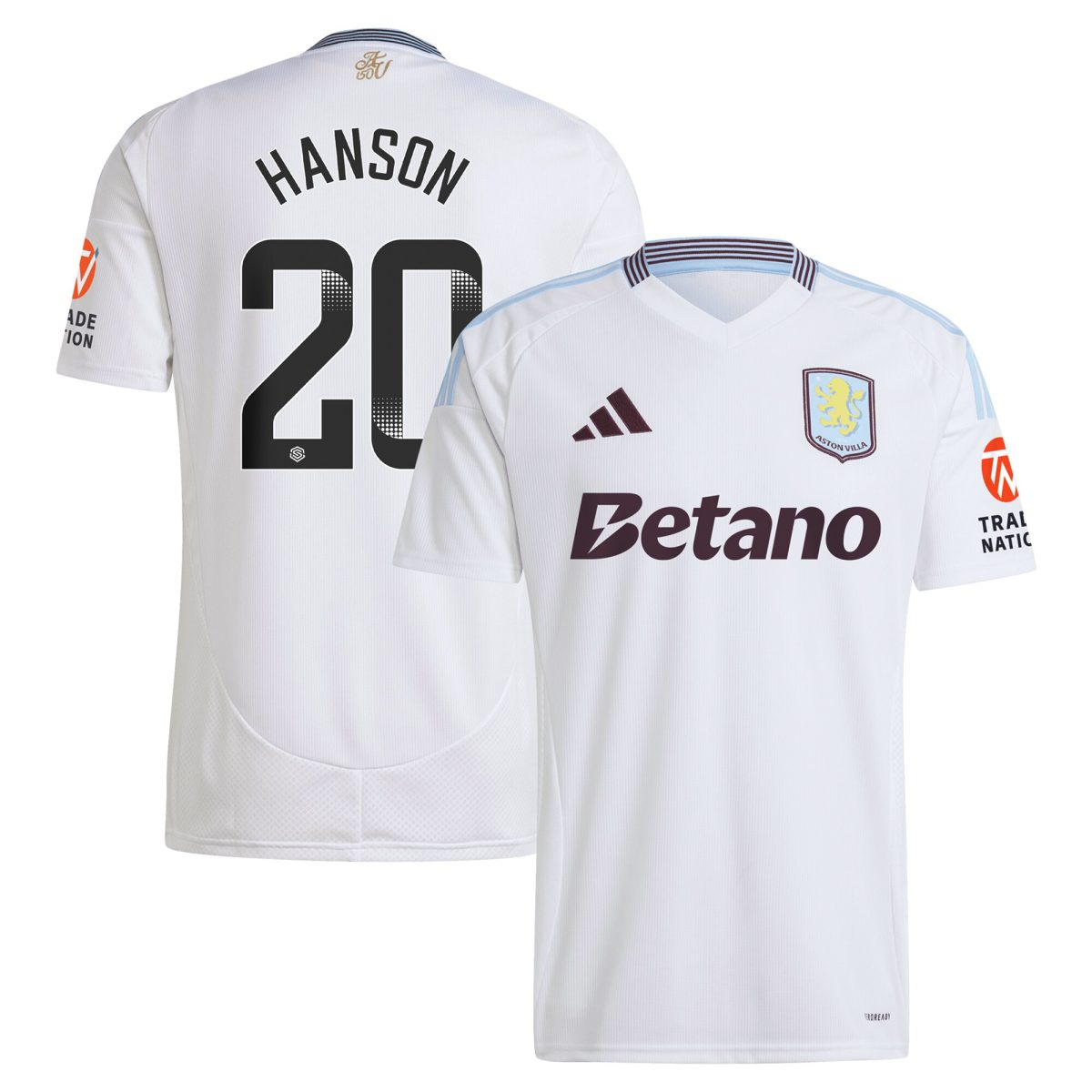 aston villa wsl adidas away shirt 2024-25 with hanson 20 printing Collection - Official Aston Villa Shirts & Jerseys