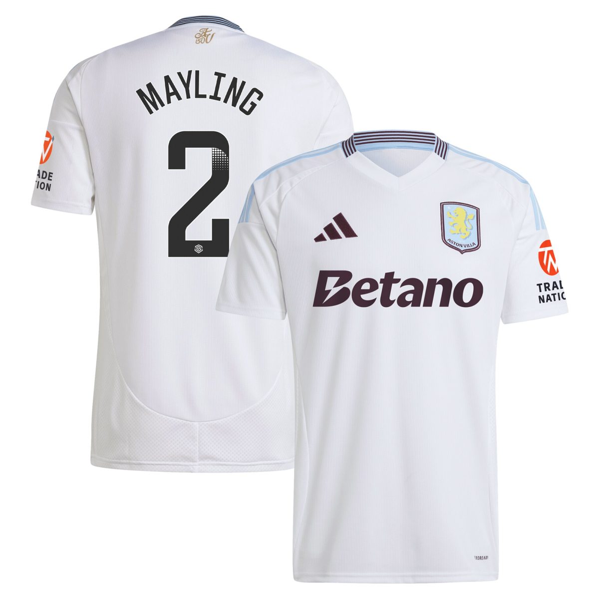 aston villa wsl adidas away shirt 2024-25 with mayling 2 printing Collection - Official Aston Villa Shirts & Jerseys