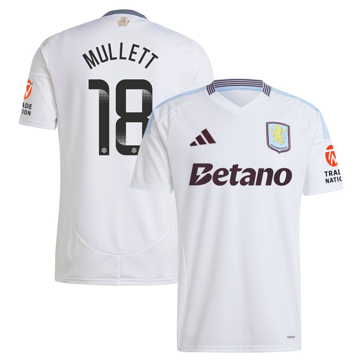 aston villa wsl adidas away shirt 2024-25 with mullett 18 printing Collection - Official Aston Villa Shirts & Jerseys