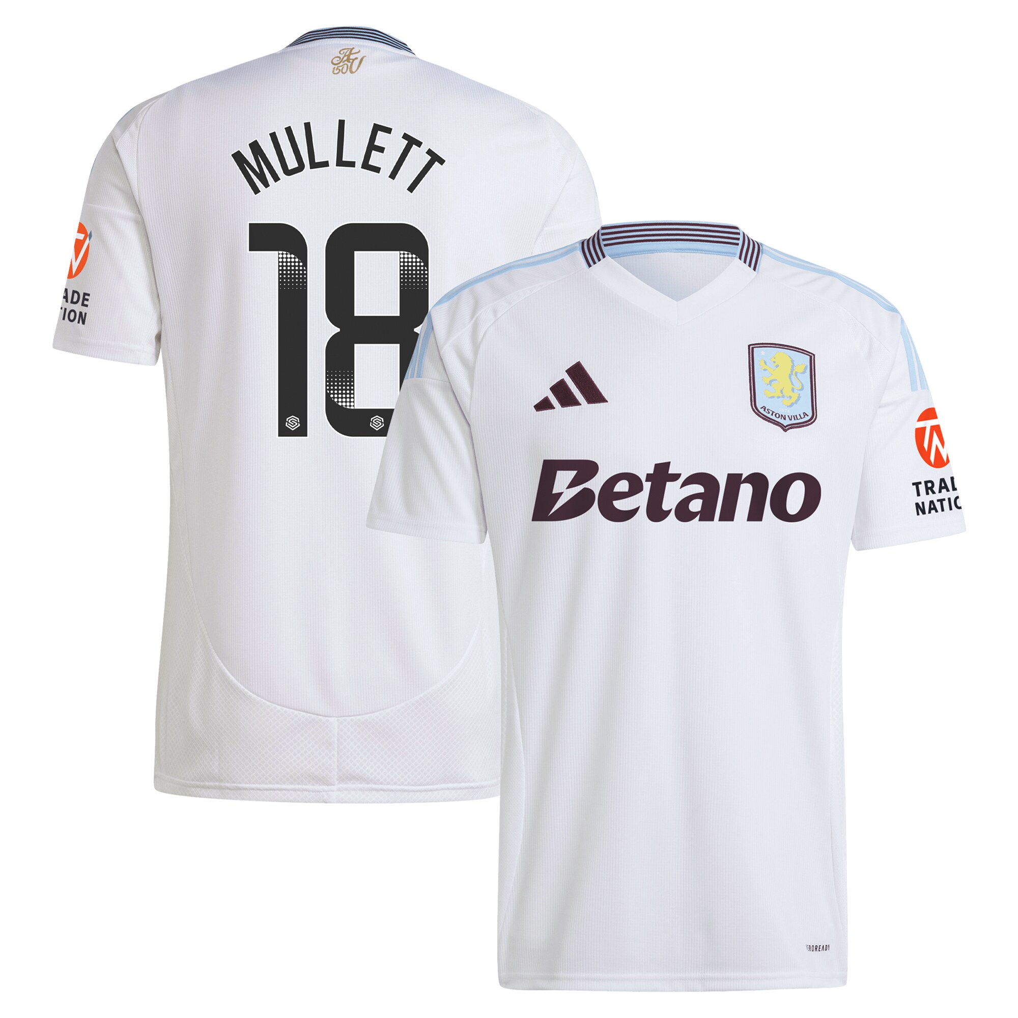 aston villa wsl adidas away shirt 2024-25 with mullett 18 printing Collection - Official Aston Villa Shirts & Jerseys