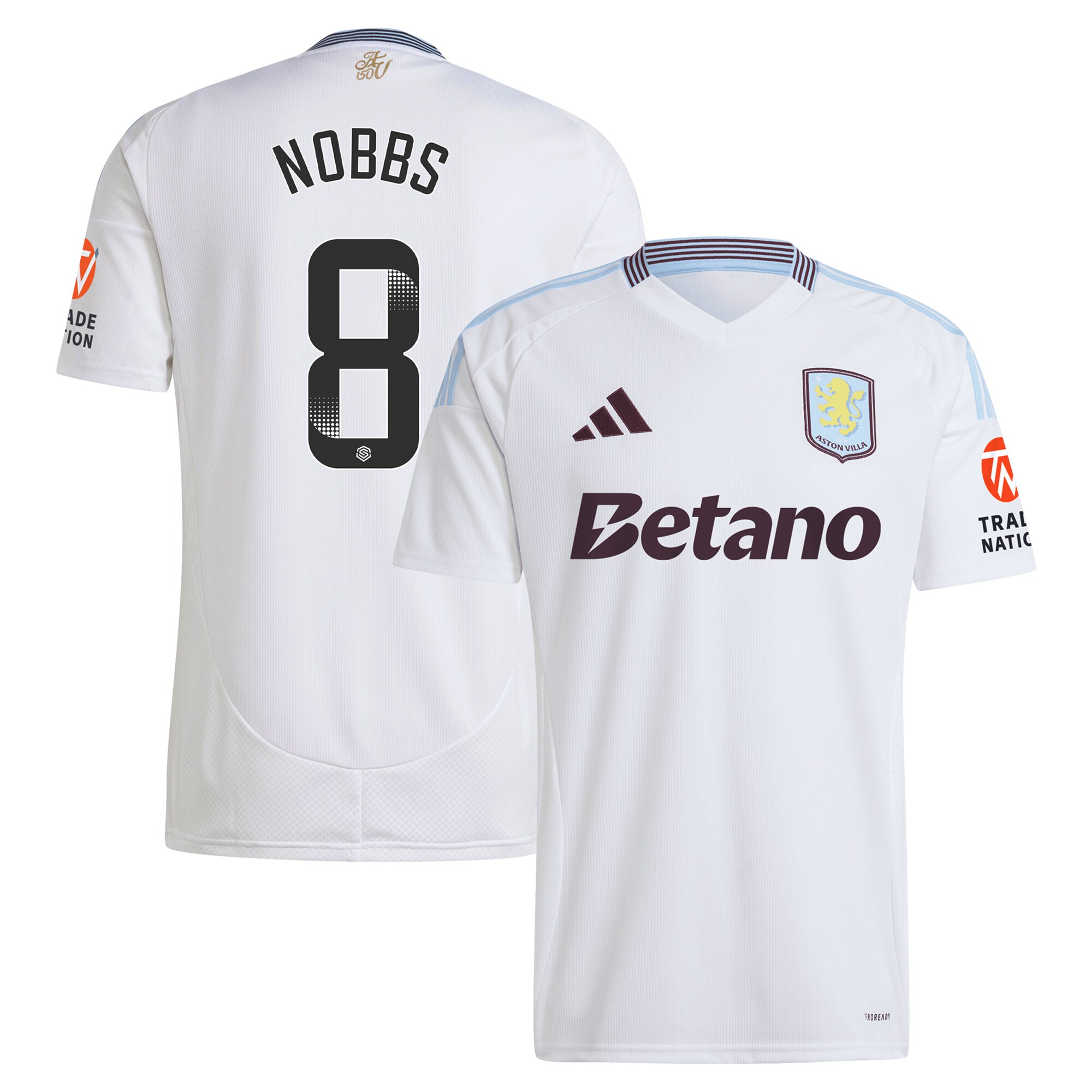 aston villa wsl adidas away shirt 2024-25 with nobbs 8 printing Collection - Official Aston Villa Shirts & Jerseys