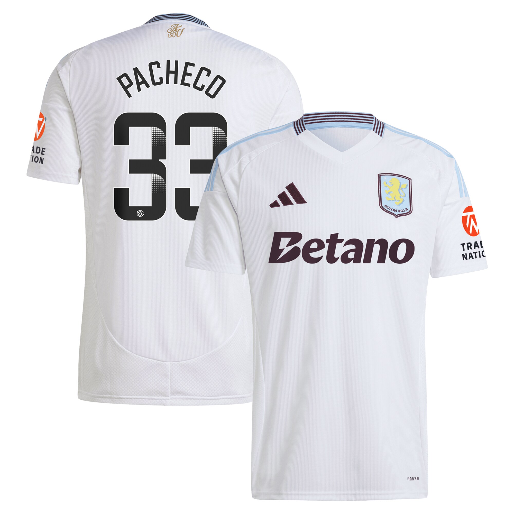 aston villa wsl adidas away shirt 2024-25 with pacheco 33 printing Collection - Official Aston Villa Shirts & Jerseys
