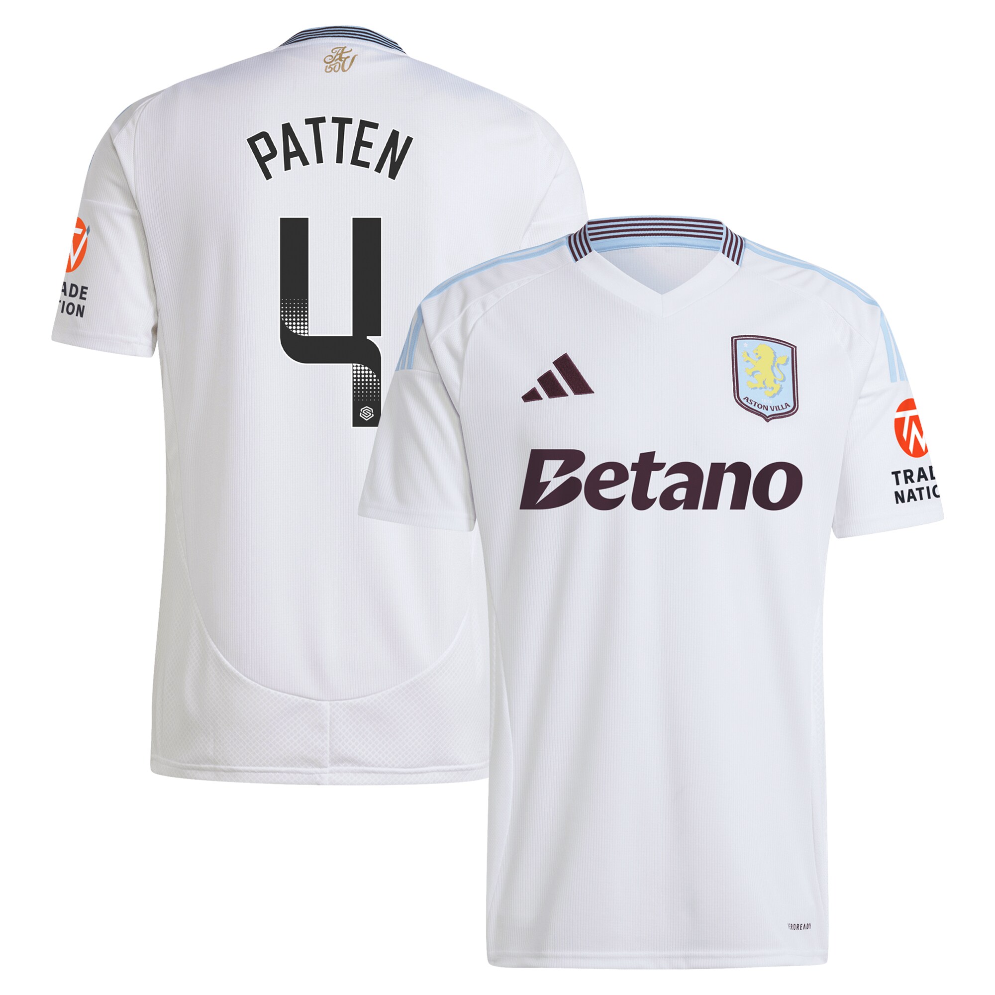aston villa wsl adidas away shirt 2024-25 with patten 4 printing Collection - Official Aston Villa Shirts & Jerseys