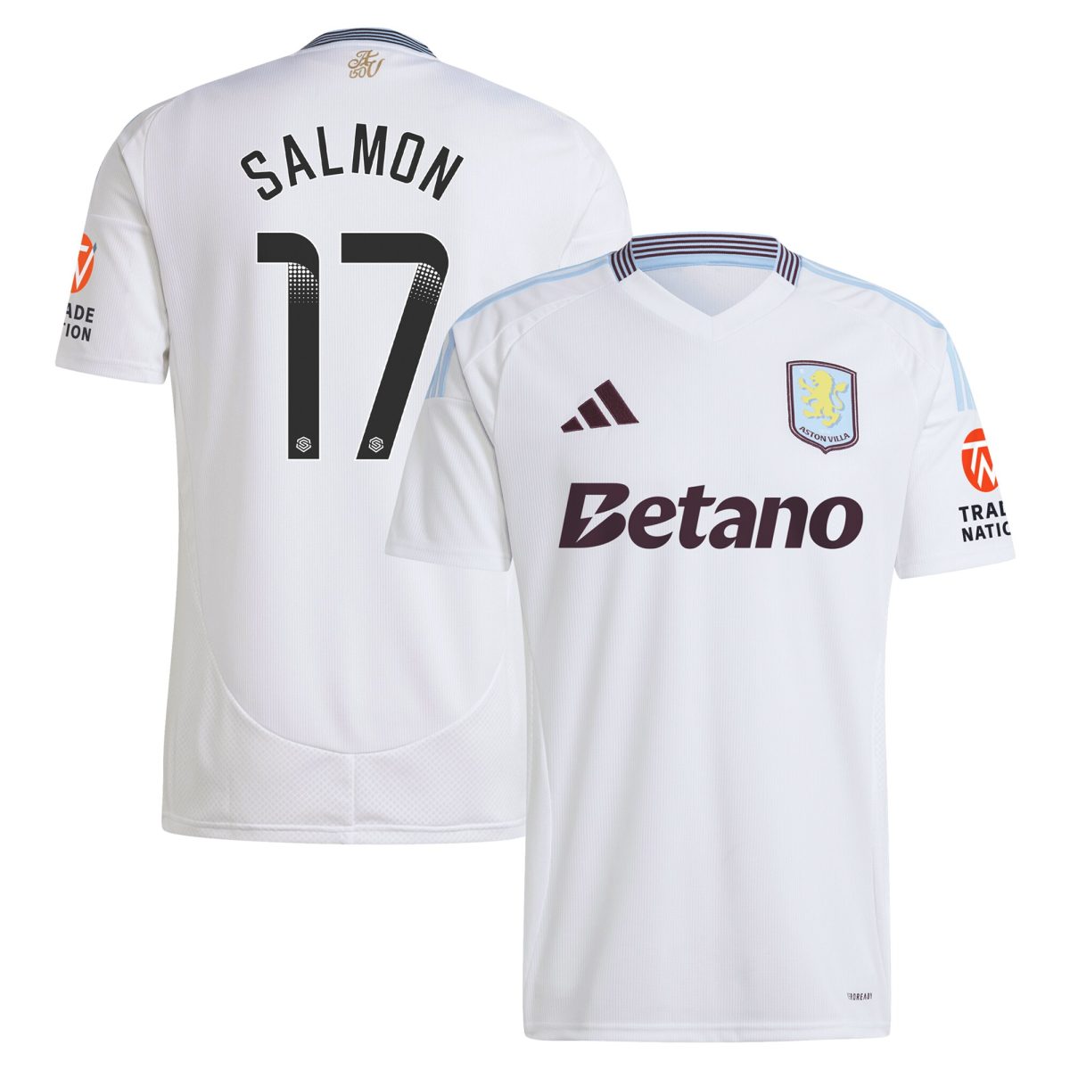 aston villa wsl adidas away shirt 2024-25 with salmon 17 printing Collection - Official Aston Villa Shirts & Jerseys