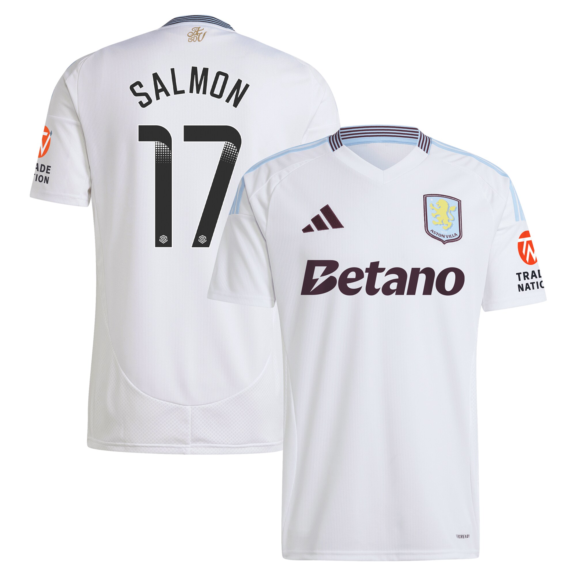 aston villa wsl adidas away shirt 2024-25 with salmon 17 printing Collection - Official Aston Villa Shirts & Jerseys