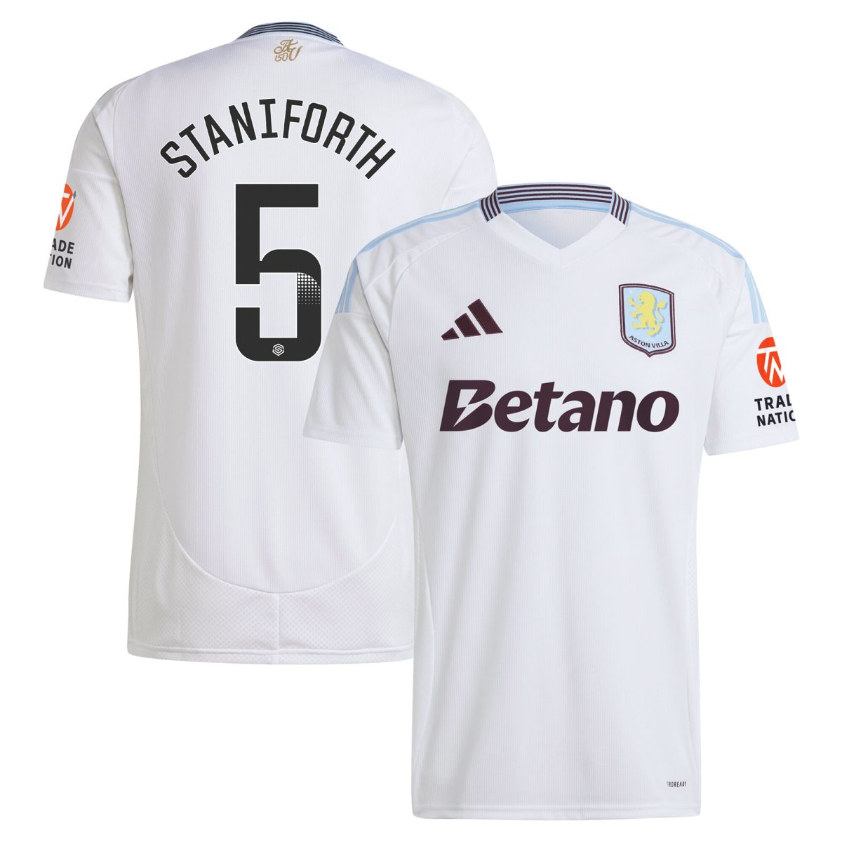 aston villa wsl adidas away shirt 2024-25 with staniforth 5 printing Collection - Official Aston Villa Shirts & Jerseys
