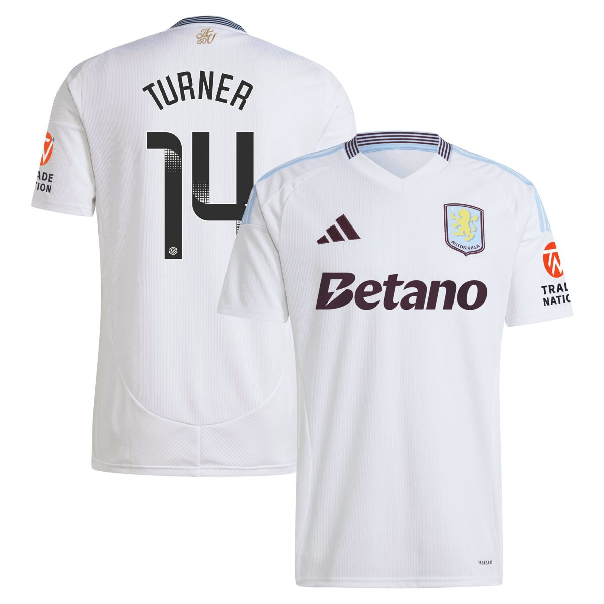 aston villa wsl adidas away shirt 2024-25 with turner 14 printing Collection - Official Aston Villa Shirts & Jerseys