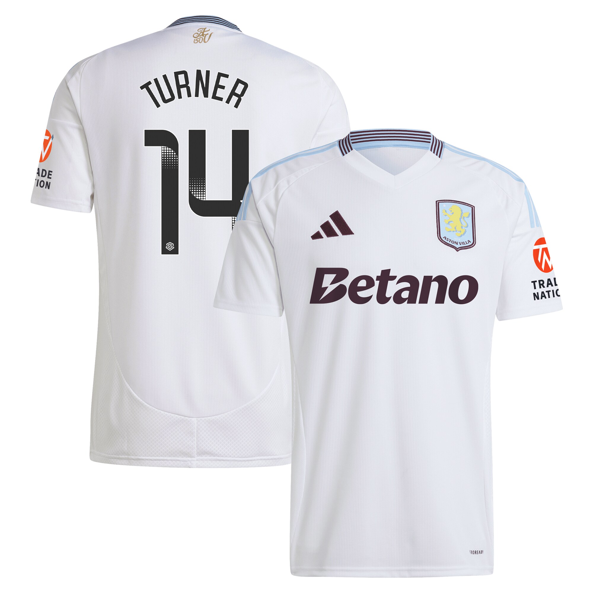 aston villa wsl adidas away shirt 2024-25 with turner 14 printing Collection - Official Aston Villa Shirts & Jerseys