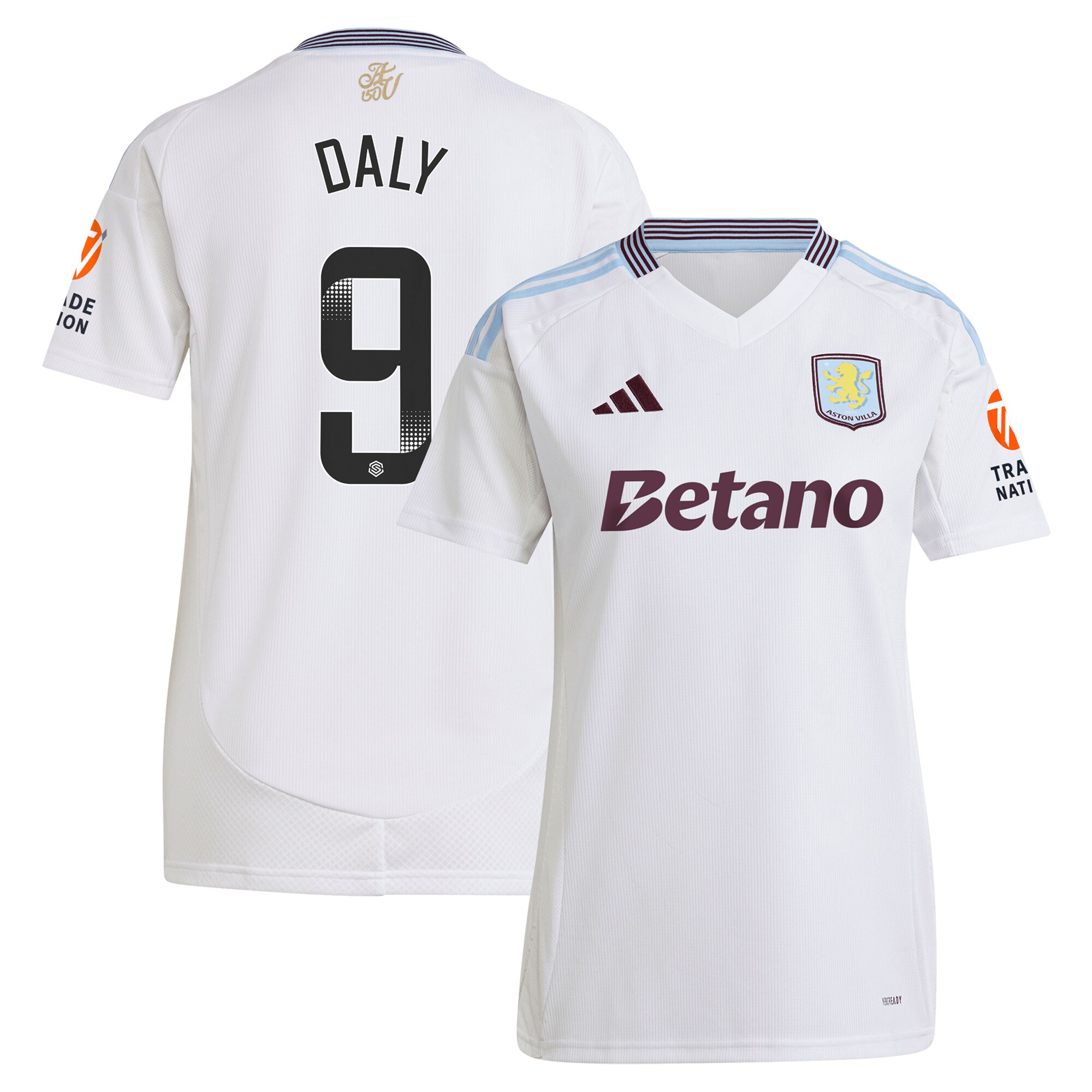 aston villa wsl adidas away shirt 2024-25 – womens with daly 9 printing Collection - Official Aston Villa Shirts & Jerseys