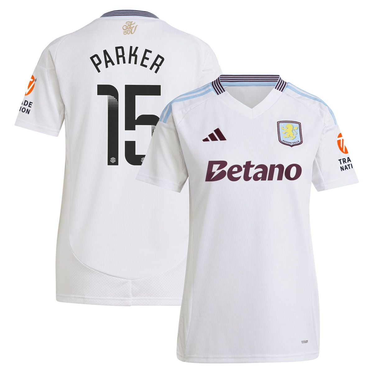 aston villa wsl adidas away shirt 2024-25 – womens with parker 15 printing Collection - Official Aston Villa Shirts & Jerseys
