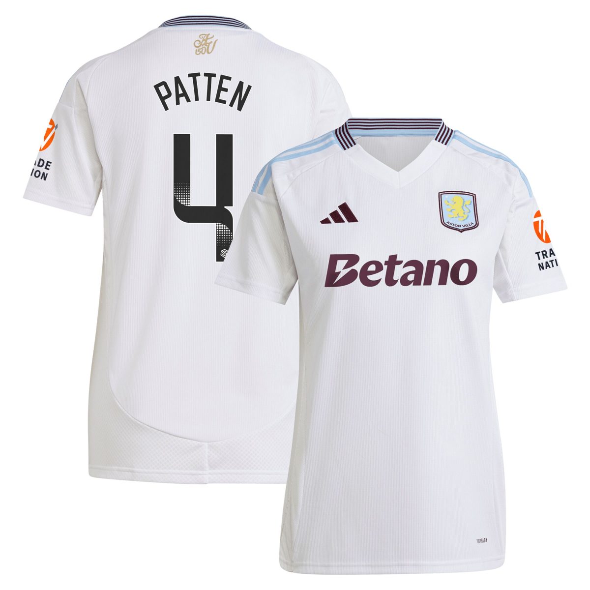 aston villa wsl adidas away shirt 2024-25 – womens with patten 4 printing Collection - Official Aston Villa Shirts & Jerseys