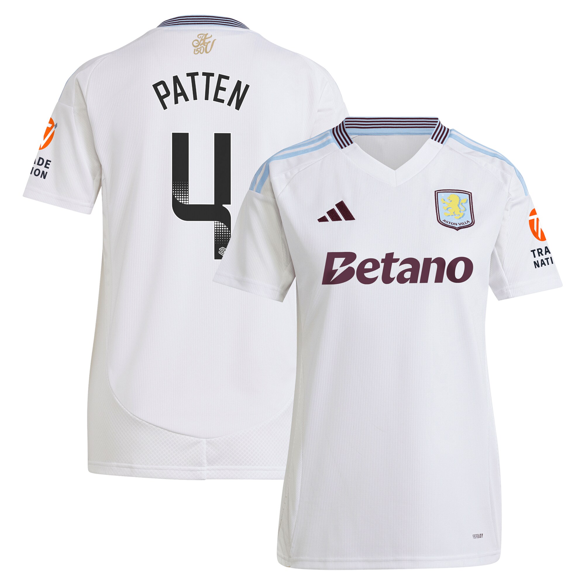 aston villa wsl adidas away shirt 2024-25 – womens with patten 4 printing Collection - Official Aston Villa Shirts & Jerseys